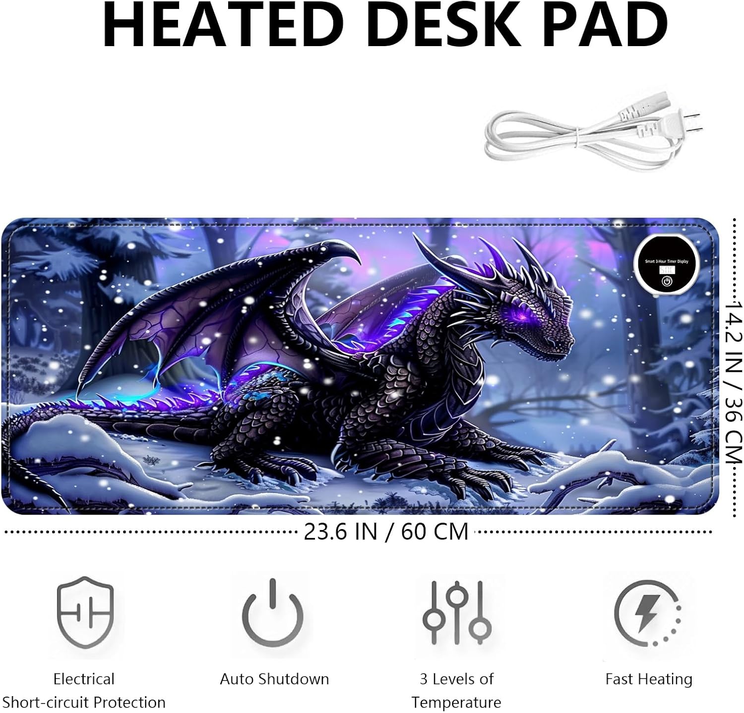 Heated Mouse Pad with 3 Levels Heated & 3 Hours Auto Shut-Off Mouse Pad for Warming Hands in Office Home, 31.5" x 13"Large Safe Desk Mat Hand Warmer,Purple Flying Dragon 32 71ukM8y+b3L. AC SL1500 - northernschoolofshiatsu.co.uk
