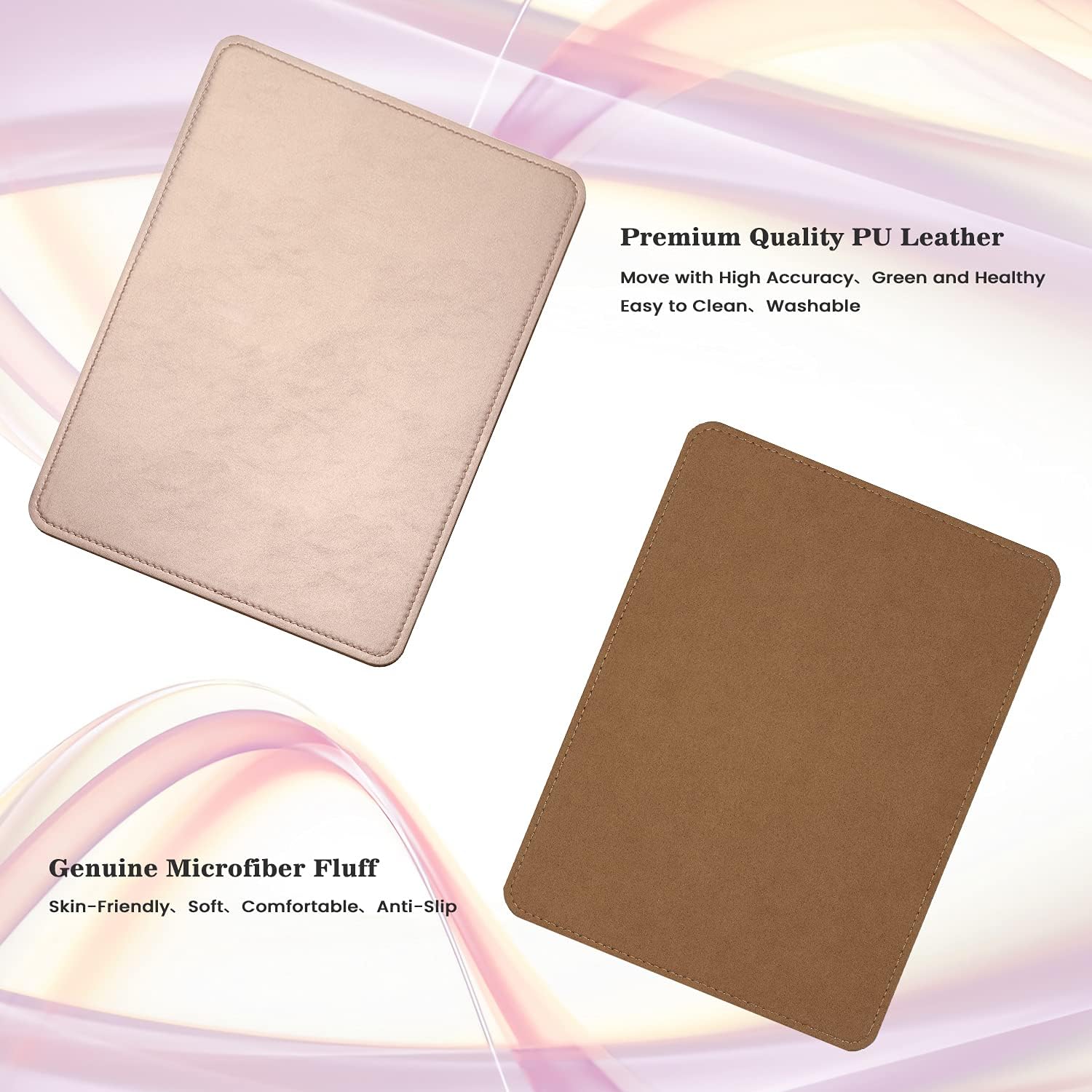 Mouse Pad, PU Mouse Pad,Leather Mouse Pad with Stitched Edge Micro-Fiber Base with Non-Slip Waterproof,Mouse Pad for Computers,Laptop, 8x11Inch (Caramel Brown) 208 - northernschoolofshiatsu.co.uk