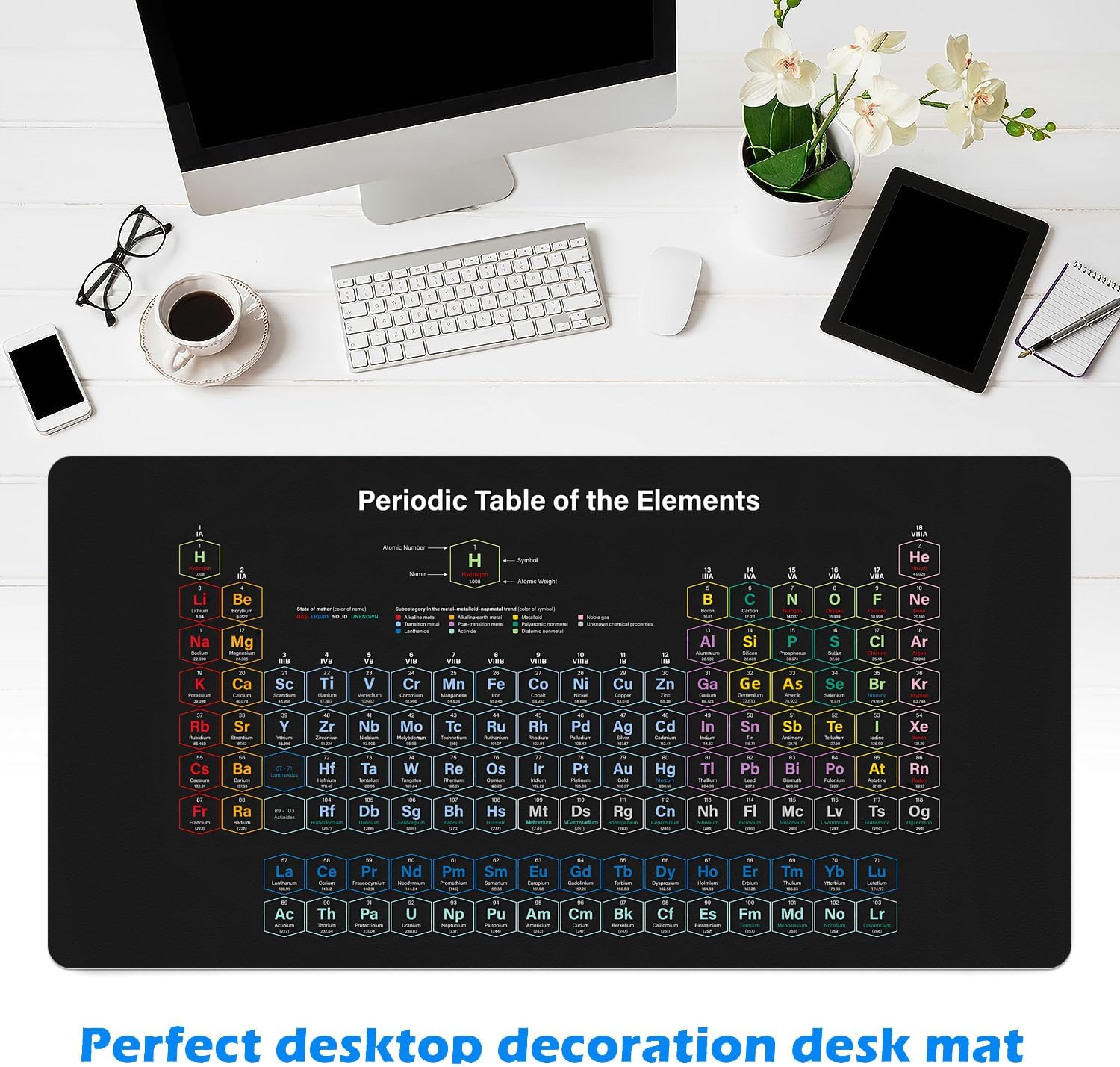 MAYCARI Periodic Table of The Elements Desk Mat Educational Desk Pad Mouse Pad Large Cute Gaming Mousepad XXL Laptop Keyboard Desktop Writing Pad for Girls Students 31.5"X15.7" 161 71urrPK2wAL. AC SL1500 - northernschoolofshiatsu.co.uk