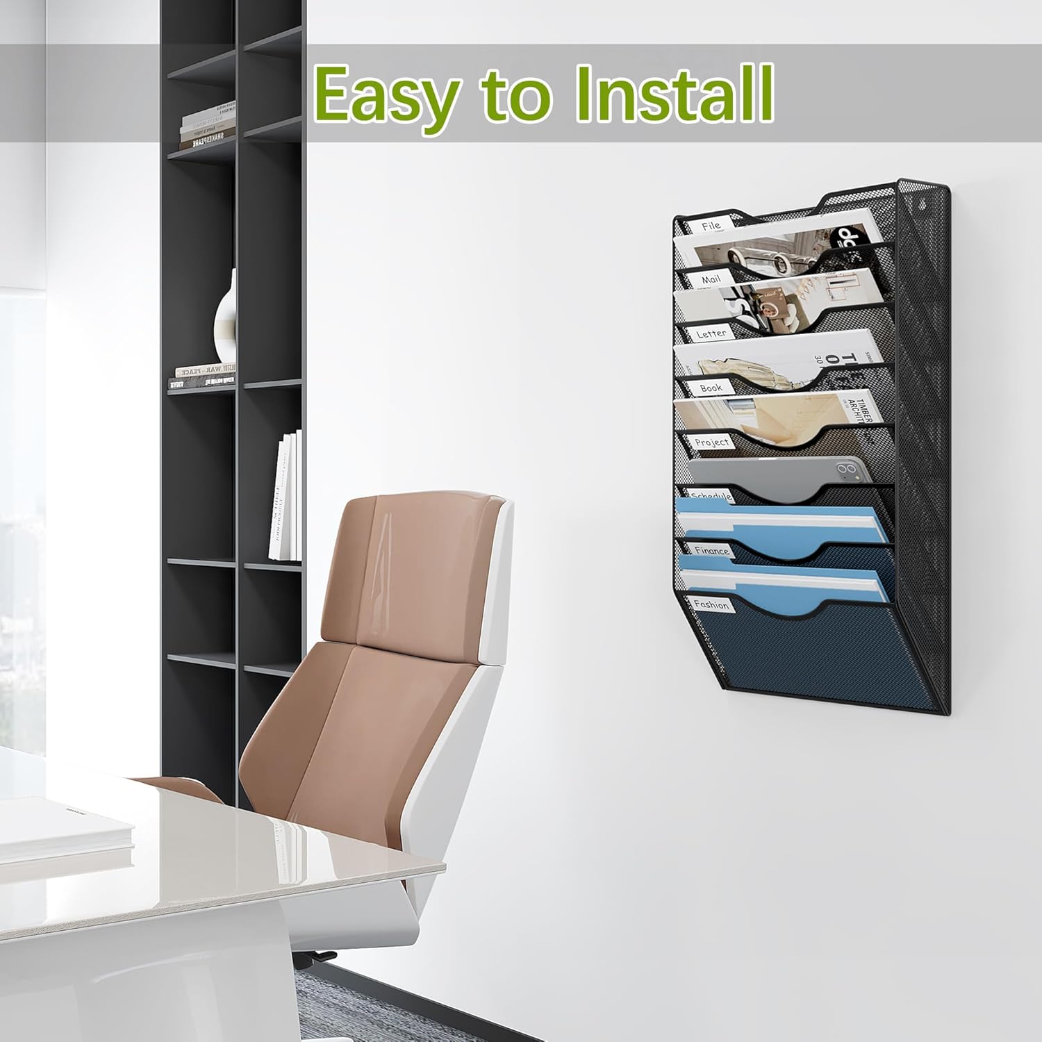 EasyPAG Wall File Holder 5 Pocket Mesh Hanging Wall Organizer Vertical Hanging File Folder Holder Magazine Rack with Nametag Label for Mail Paper Organization,Black 31 71usVHhGX5L. AC SL1500 - northernschoolofshiatsu.co.uk