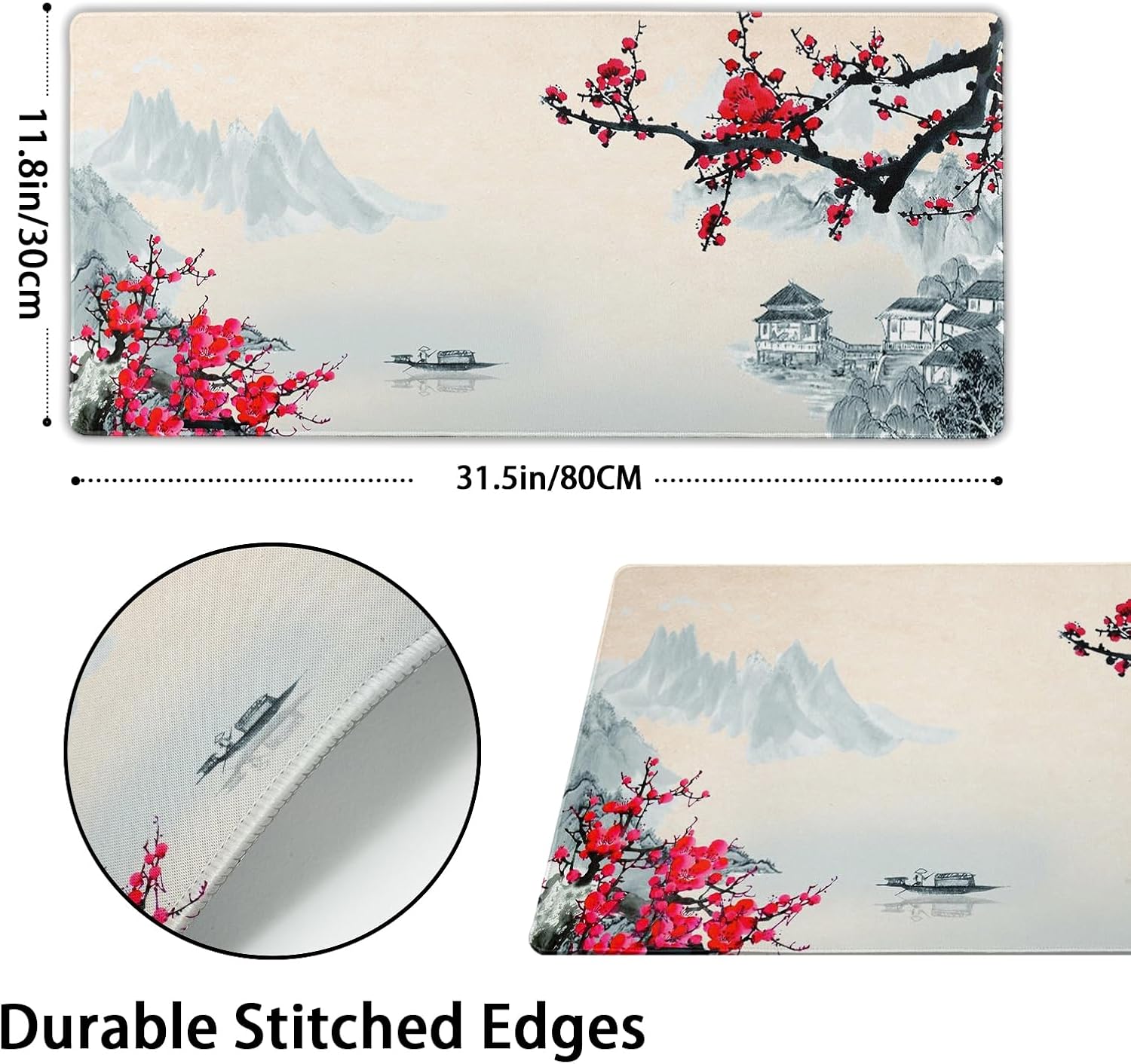 Large Floral Mouse Pad Extended Gaming Mousepad 31.5"x11.8" Vintage Aesthetic Black Desk Mat Flower Mouse Pad Plant Wildflower Mousepad XXL Laptop Computer Keyboard Mats for Desk Office 218 71utskwHegL. AC SL1500 - northernschoolofshiatsu.co.uk