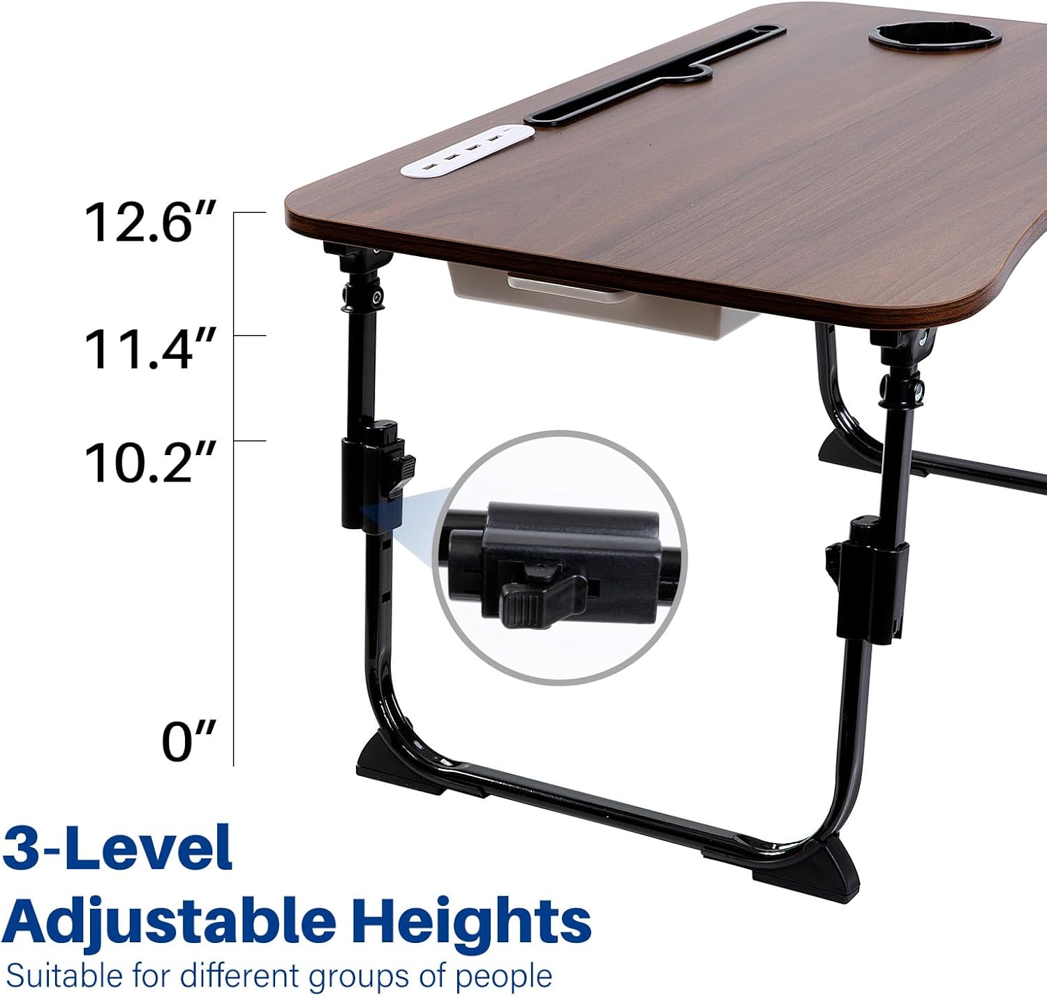 Laptop Desk for Bed, Height Adjustable Laptop Bed Table, Foldable Portable Lap Desk Stand with USB/Storage Drawer/Cup Holder/Slot, Breakfast Tray for Working Reading Writing Eating 57 71v3oglCtgL. AC SL1500 - northernschoolofshiatsu.co.uk