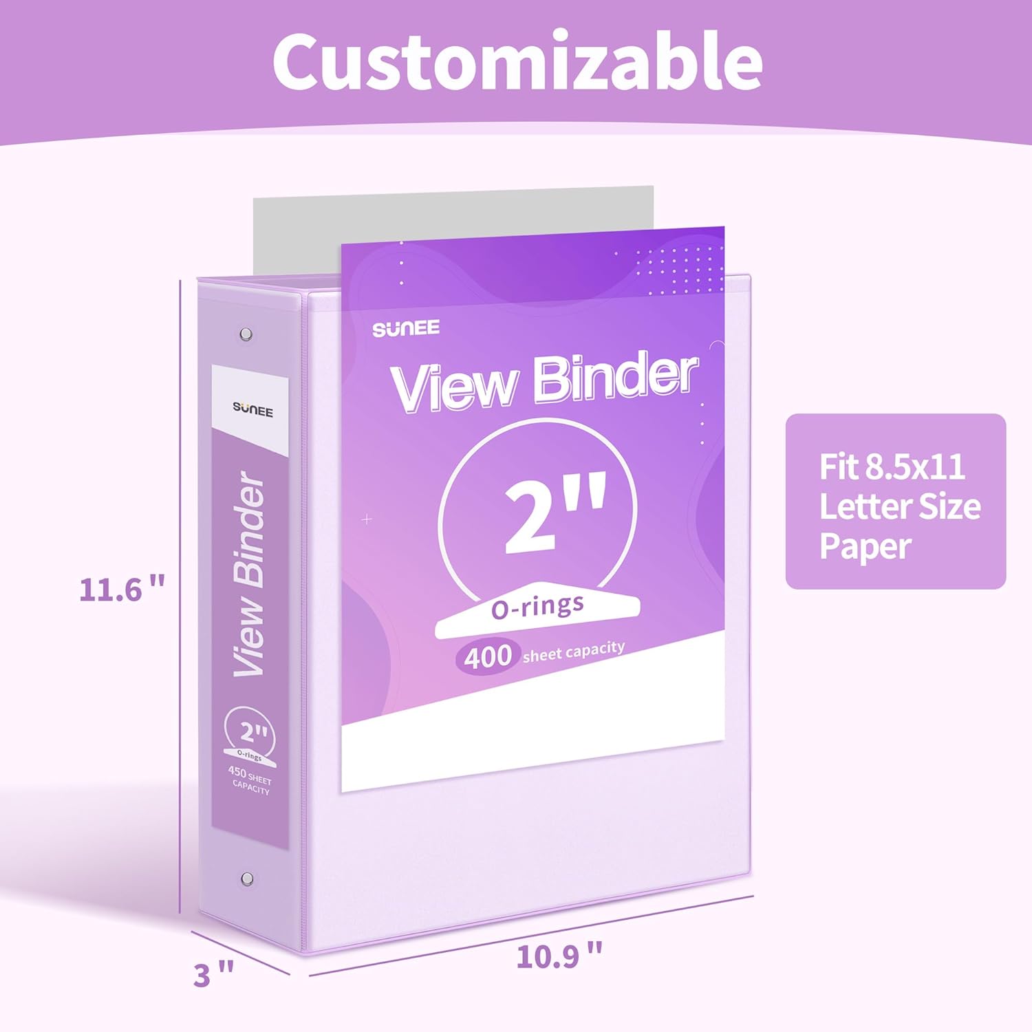 SUNEE 3 Ring Binder 1 Inch 1 Pack, Clear View Binder Three Ring PVC-Free (Fit 8.5x11 Inches) for School Binder or Office Binder Supplies, Purple Binder 108 71v6ywKl47L. AC SL1500 - northernschoolofshiatsu.co.uk