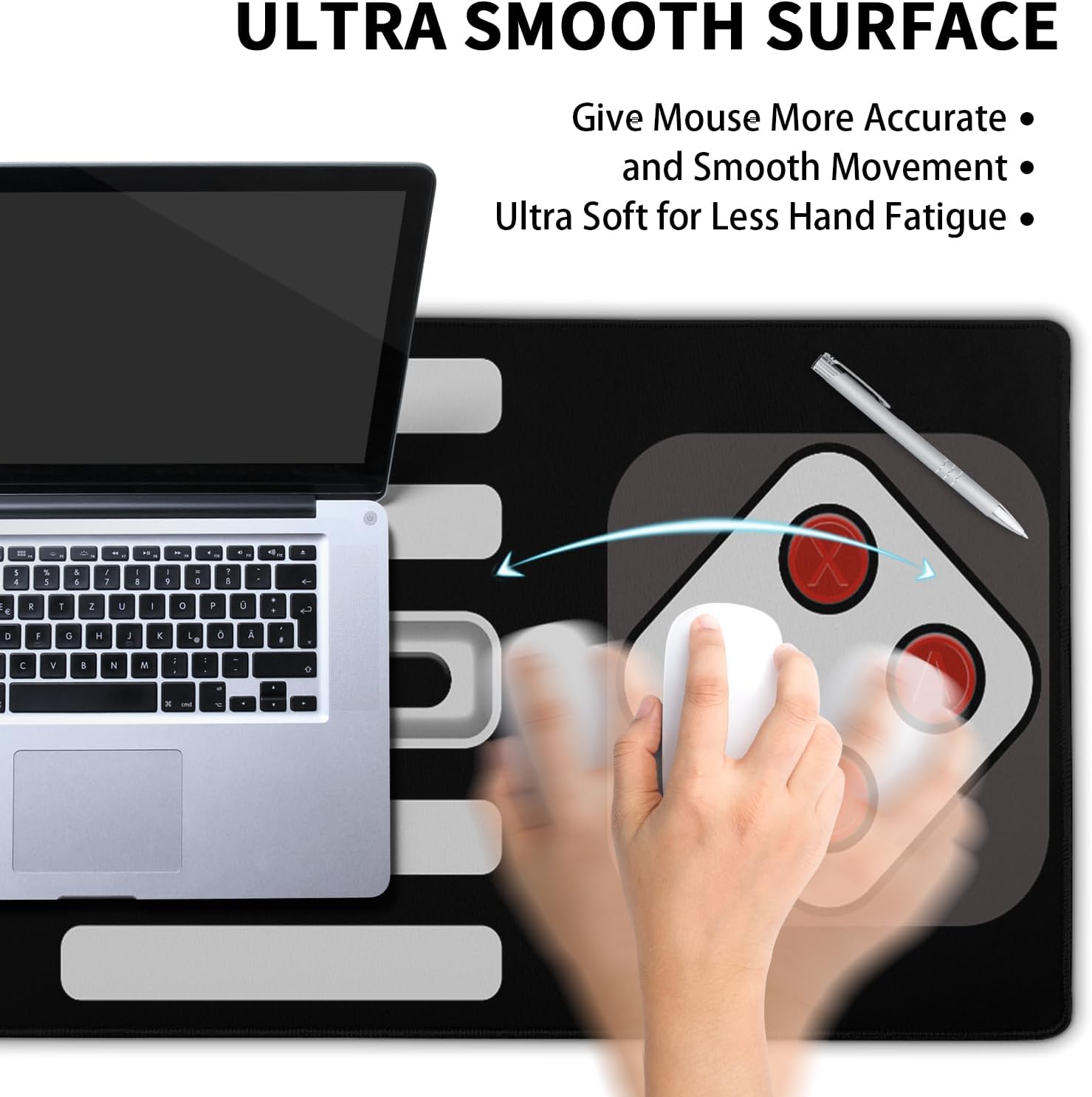 Black and White Mouse Pad 31.5”x11.8” Geometric Design Extended Large Mousepad Keyboard Mouse Mat Desk Pad Non-Slip Rubber Base Stitched Edge Large XXL Mousepad for Gaming Laptop Computer Desktop 159 71vRIYrrhXL. AC SL1500 - northernschoolofshiatsu.co.uk