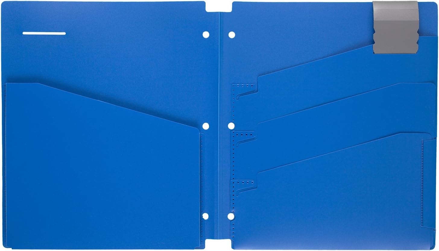 Five Star 4-Pocket Folders, Folders with Pockets, Fits 3 Ring Binder, Plastic, Teal, White, Purple, Lime, 4 Pack (73274) 23 - northernschoolofshiatsu.co.uk