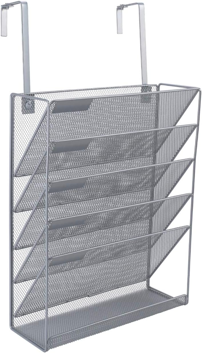 Hanging File Organizer, 5 Tier Wall Mount Document Letter Tray Organizer with Universal Partition Hanger for Office School Home (Upgrade Silver) 2 71vmayzMStL. AC SL1300 - northernschoolofshiatsu.co.uk