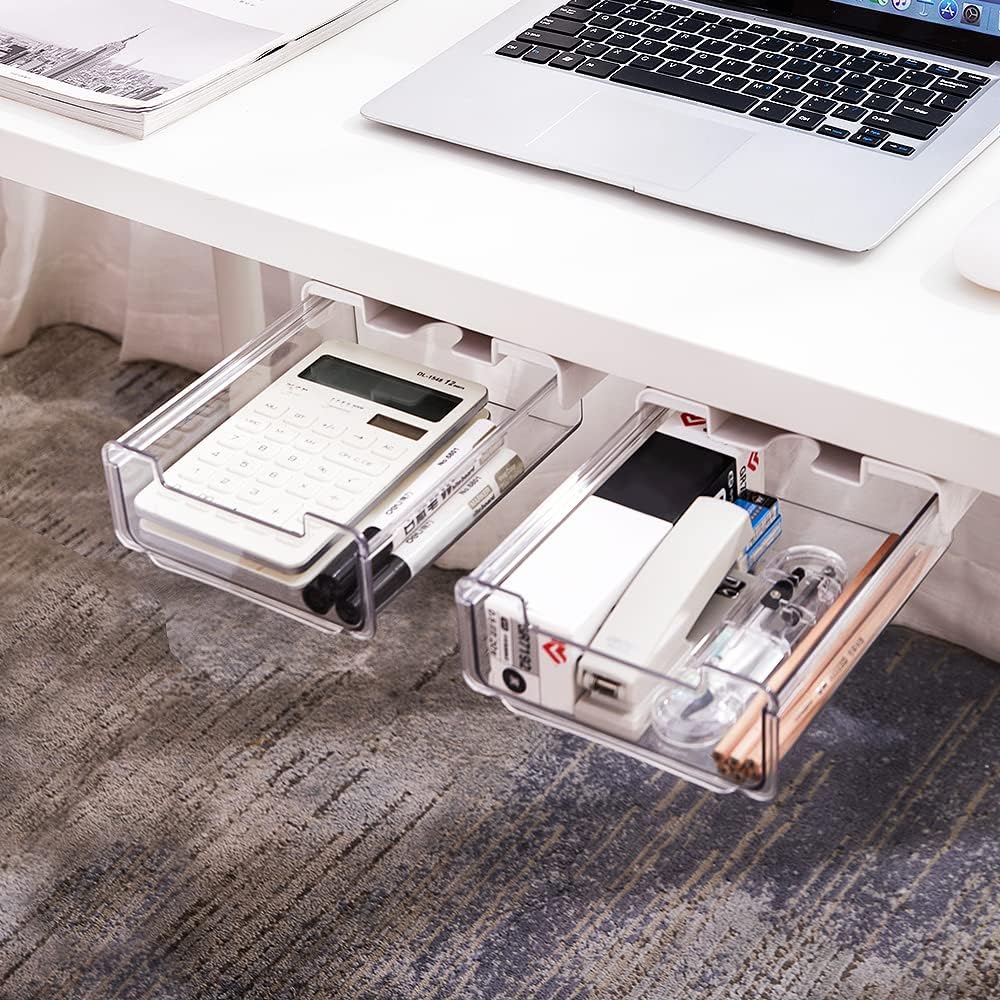 YOOUSOO Large Under Desk Drawer,2 Packs Self-Adhesive Under Desk Storage Organizer,Hidden Desk Drawer Slide-out,Attachable Pen Holder for Office Home School Kitchen 1 71w8kMkZAfL. AC SL1000 - northernschoolofshiatsu.co.uk