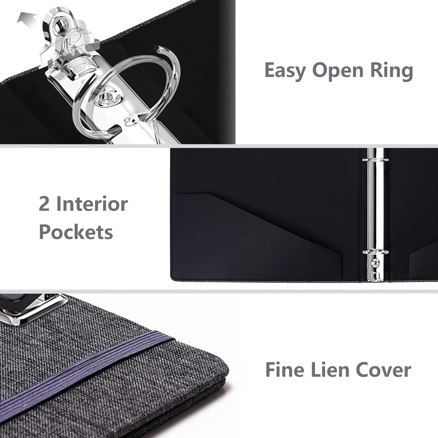 Vienrose 3 Ring Binder for 8.5 x 11 Inch Paper 1 Inch Round Rings Binder with Linen Durable Binders with Interior Pockets for School Office Home 14 71wB6H9DXOL. AC SL1500 - northernschoolofshiatsu.co.uk