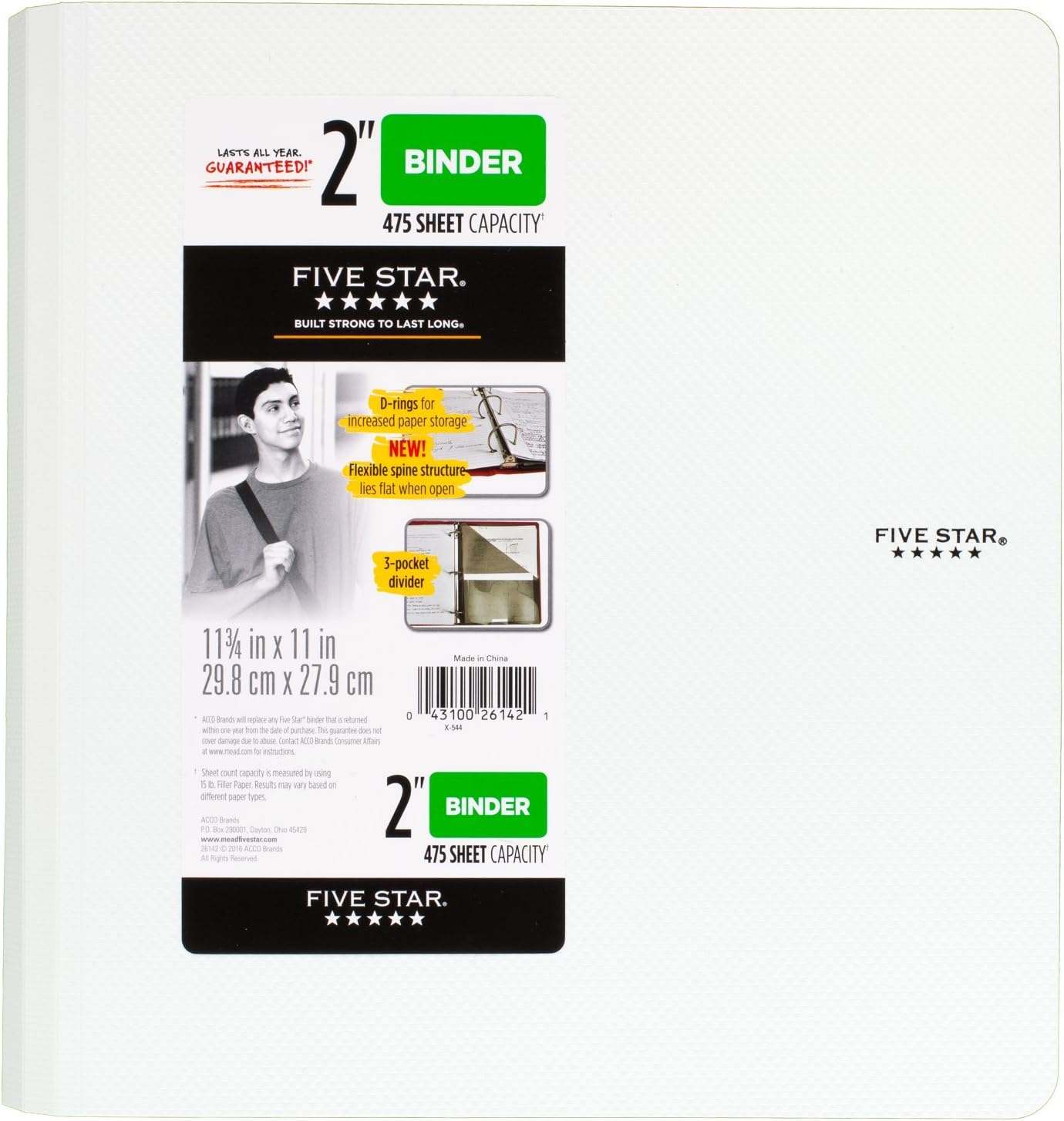 Five Star 2 Inch 3 Ring Binder, Plastic, White (73306) 1 71wNuqSW8LL. AC SL1500 - northernschoolofshiatsu.co.uk