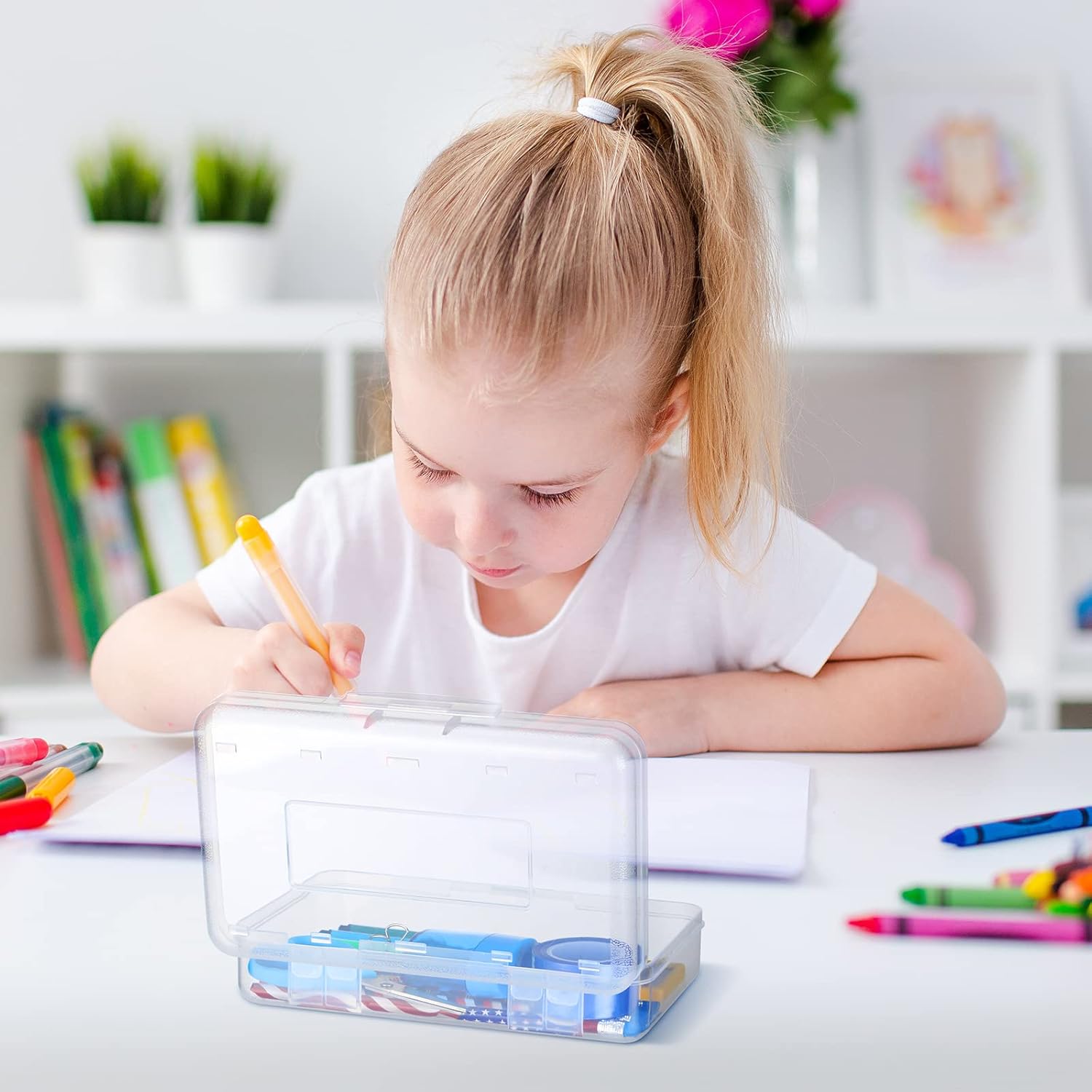 Fainne 24 Pack Pencil Boxes for School Clear Plastic Pencil Case Large Plastic Crayon Box Bulk Stackable Classroom Stationery Organizer School Supplies(Transparent) 6 71wUldwrv4L. AC SL1500 - northernschoolofshiatsu.co.uk