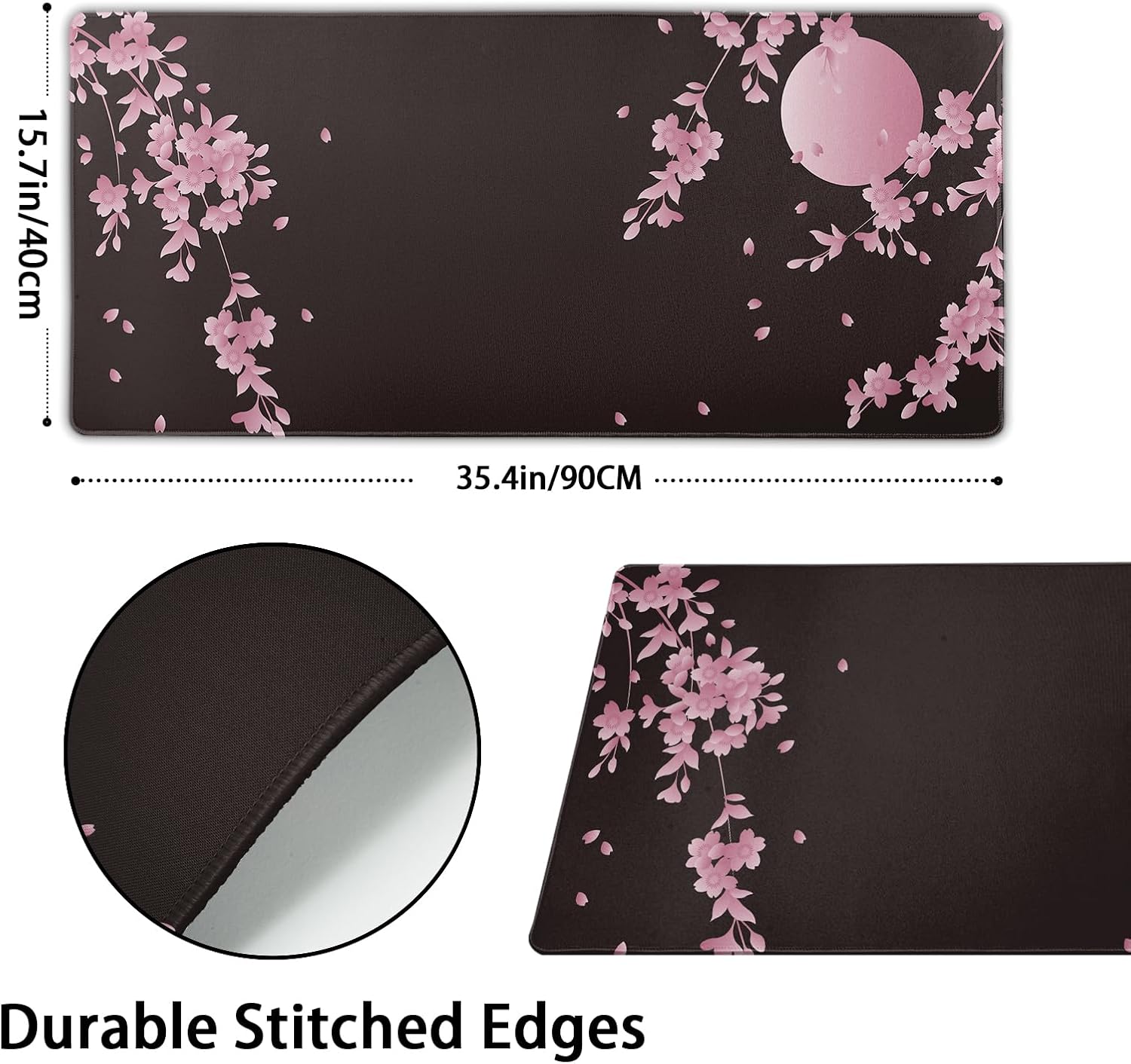 Large Floral Mouse Pad Extended Gaming Mousepad 31.5"x11.8" Vintage Aesthetic Black Desk Mat Flower Mouse Pad Plant Wildflower Mousepad XXL Laptop Computer Keyboard Mats for Desk Office 199 71wrVXCkybL. AC SL1500 - northernschoolofshiatsu.co.uk