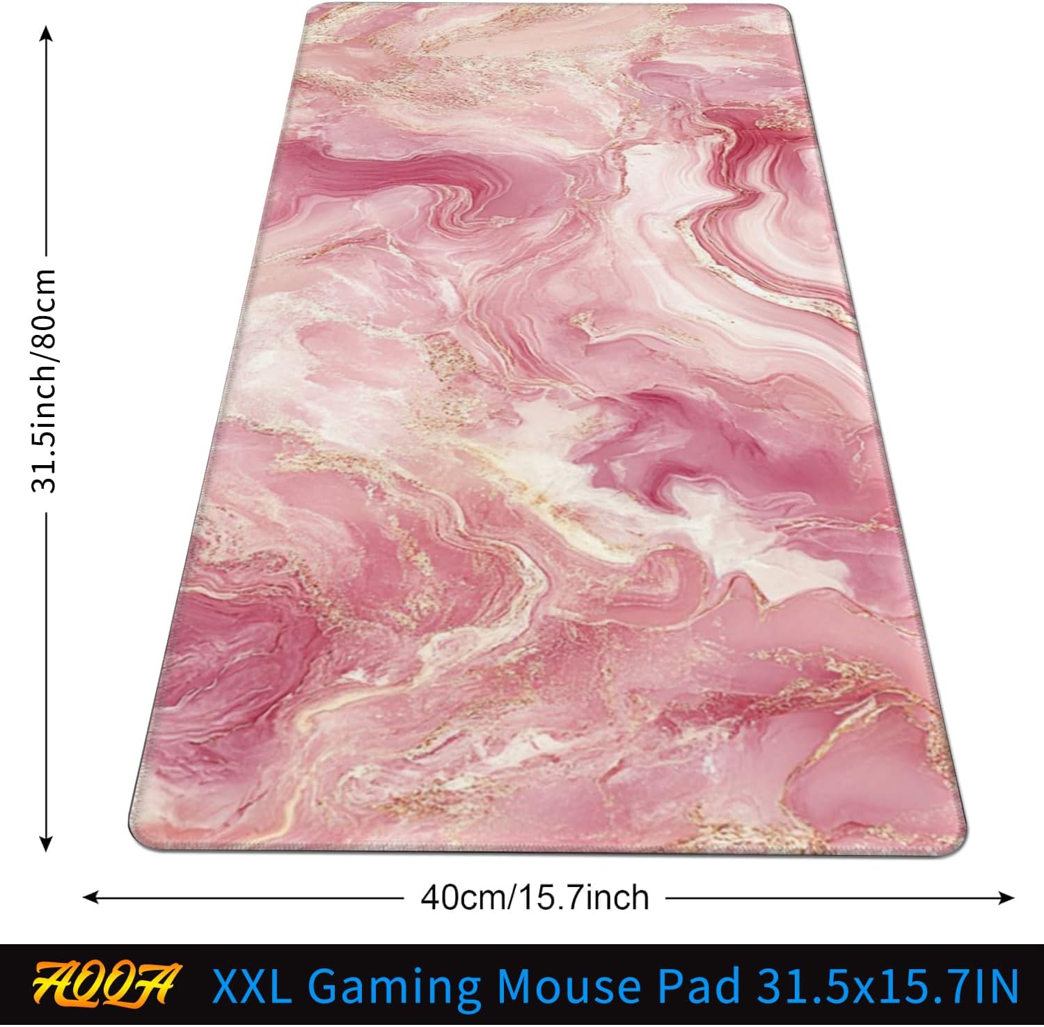 AQQA Abstract Desk Mat Desktop,Gaming Mouse Pad Long Cute Large Desk Pads 31.5X15.7 Inch Mousepad with Non-Slip Base Stitched Edge Keyboard Mat for Gaming Office, Abstract Modern Colorful 33 - northernschoolofshiatsu.co.uk