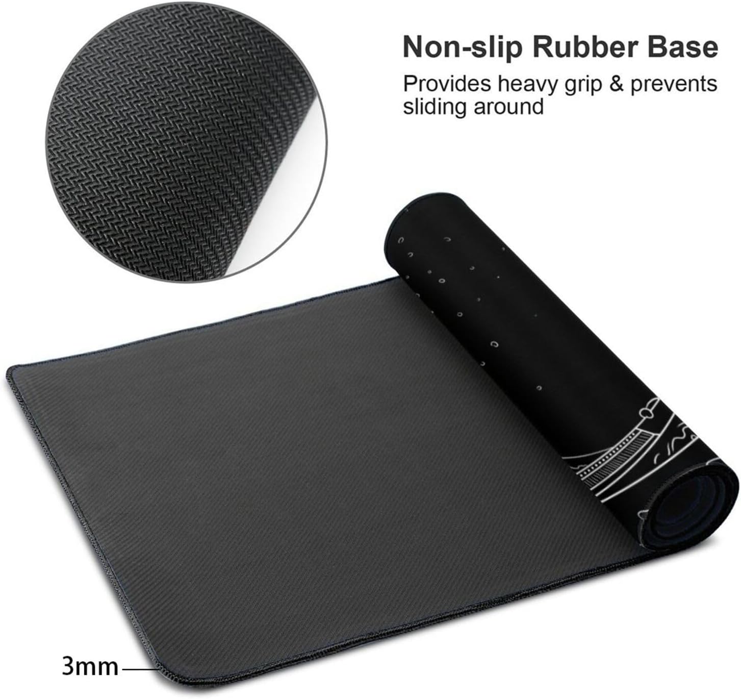 AQQA Extended Gaming Mouse Pad Cherry Blossoms Japanese XXXL Full Desk Mousepad 48" x 24", Non Slip Desk Mat with Stitched Edge Computer Keyboard Mat for Office 84 - northernschoolofshiatsu.co.uk