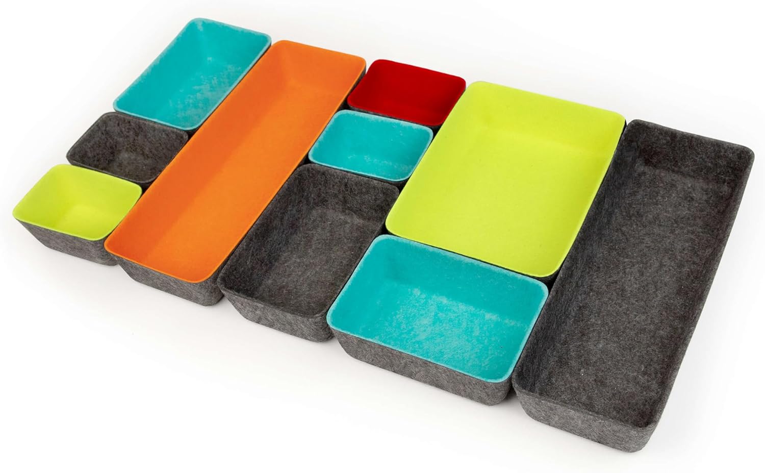 Three by Three Seattle Felt·Like·It! Felt Bins for Office, Crafts, Classroom, Living Room, Bedroom: Charcoal, Set of 8 20 - northernschoolofshiatsu.co.uk