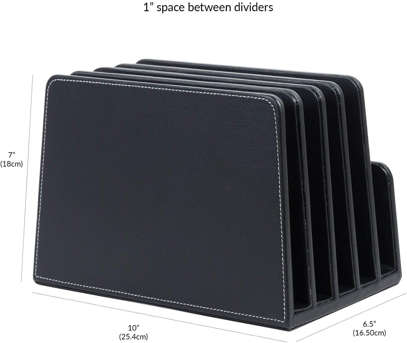 MobileVision Executive Black Desktop File Folder Paper Tray & Device Organizer 5 Slot Dividers 2 - northernschoolofshiatsu.co.uk