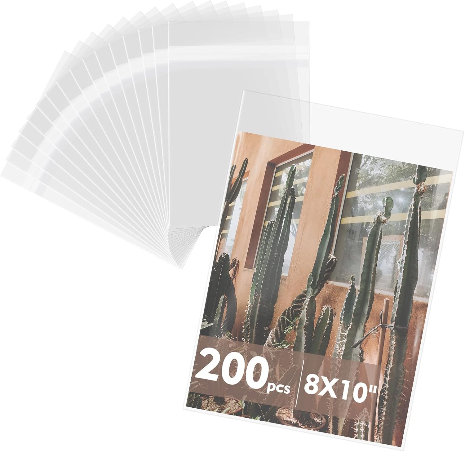 Mat Board Center, (200 Pack)4 1/8" x 9" Clear Resealable Plastic Sleeves, Self Sealing Polypropylene Bags for 4x9 Prints, Photos, Cards 34 - northernschoolofshiatsu.co.uk
