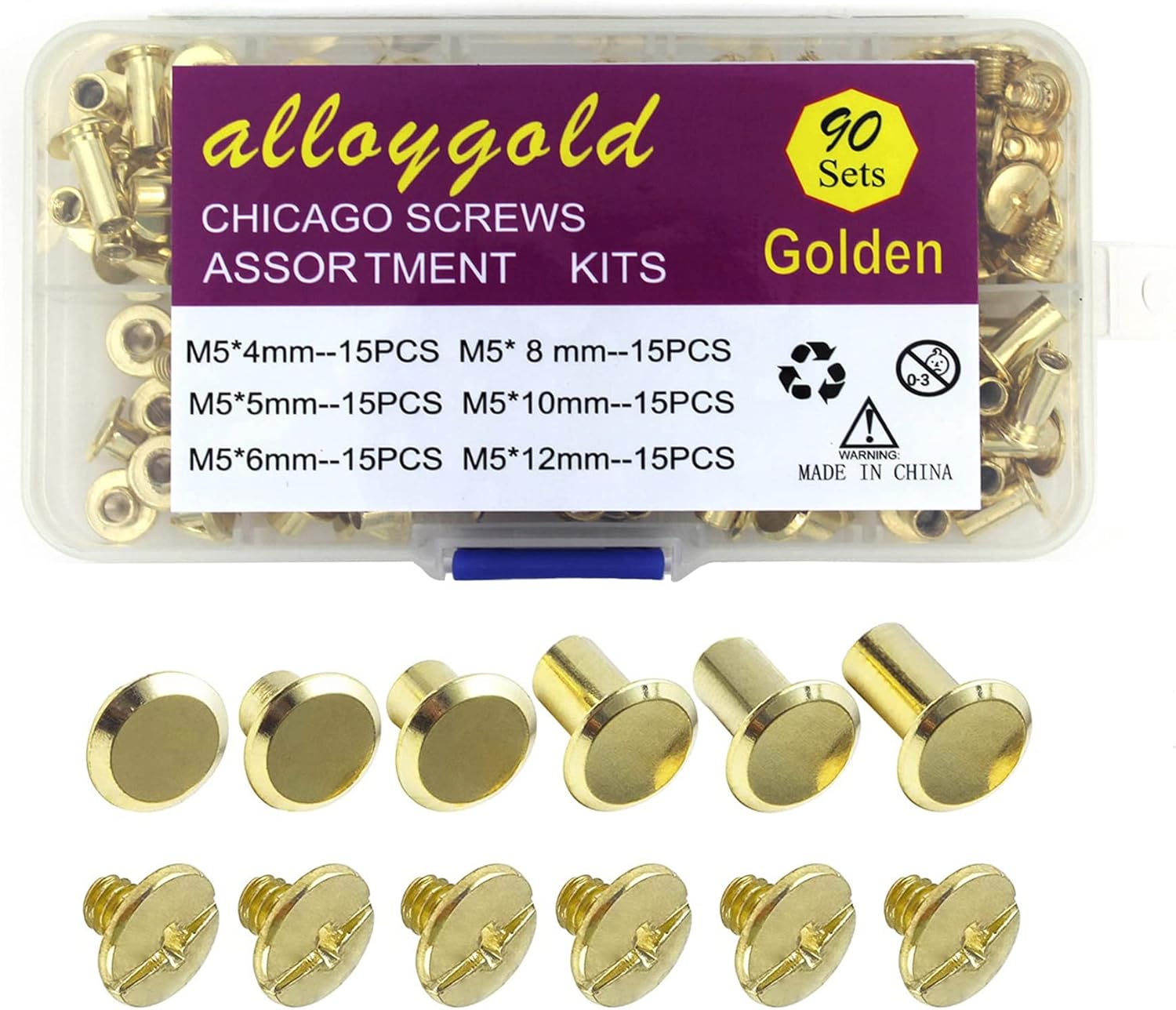 100 Pcs (50 Pair) Gun Black Phillips Chicago Binding Screws Assorted Kits,6 Sizes of Flat Head Rivet Hollow Binding Screws Posts, for Leather Saddles Purses Belt Repair(M5x5/10/15/25/35/45) 27 - northernschoolofshiatsu.co.uk