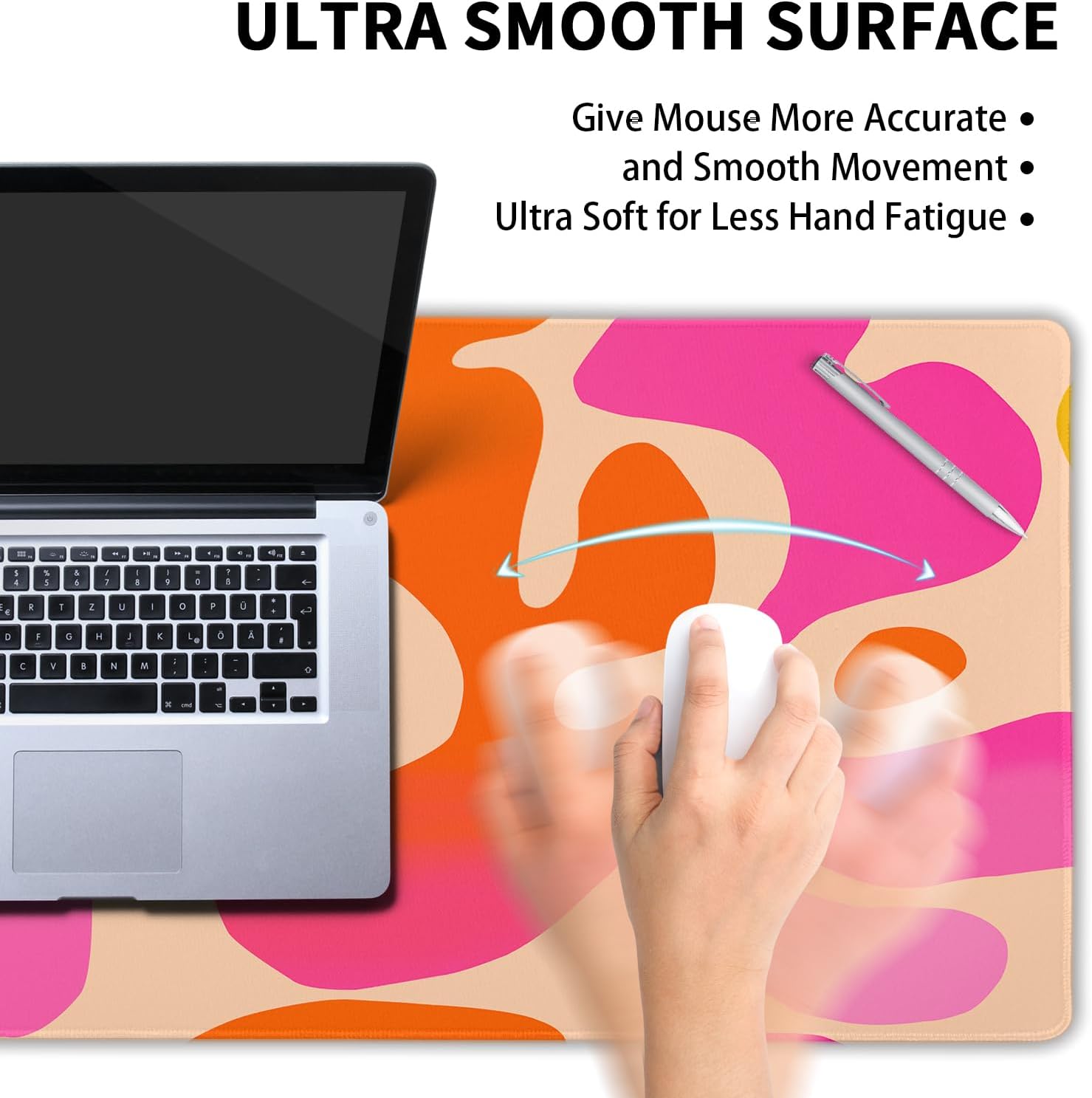 Large Floral Mouse Pad Extended Gaming Mousepad 31.5"x11.8" Vintage Aesthetic Black Desk Mat Flower Mouse Pad Plant Wildflower Mousepad XXL Laptop Computer Keyboard Mats for Desk Office 122 - northernschoolofshiatsu.co.uk