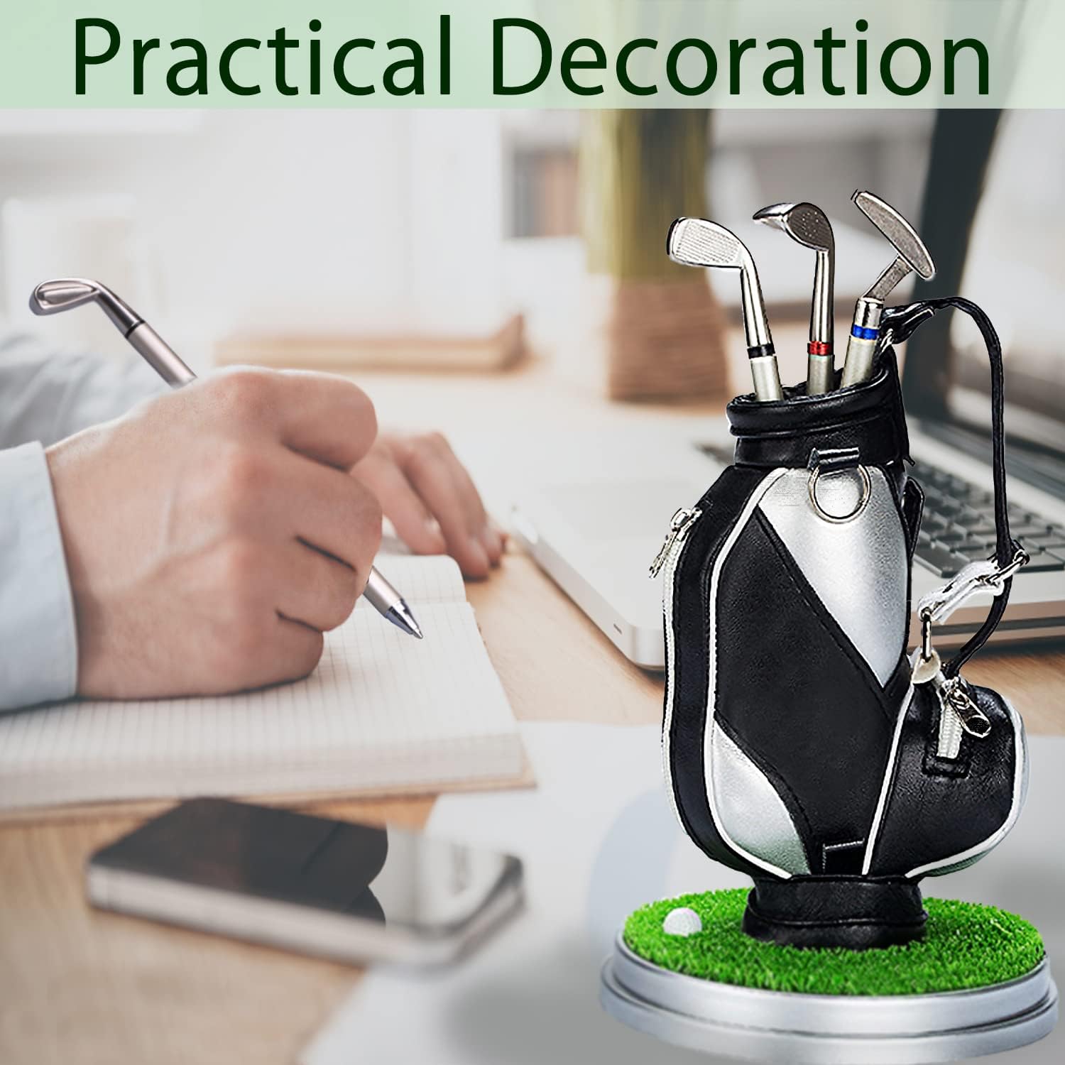 Jishi Golf Gifts for Men, Stocking Stuffers for Adults Men, White Elephant Gifts for Adults Golfers Dad Him Coworkers Boss Christmas Birthday, Funny Golf Pen Holder Desk Accessories Home Office Decor 3 - northernschoolofshiatsu.co.uk