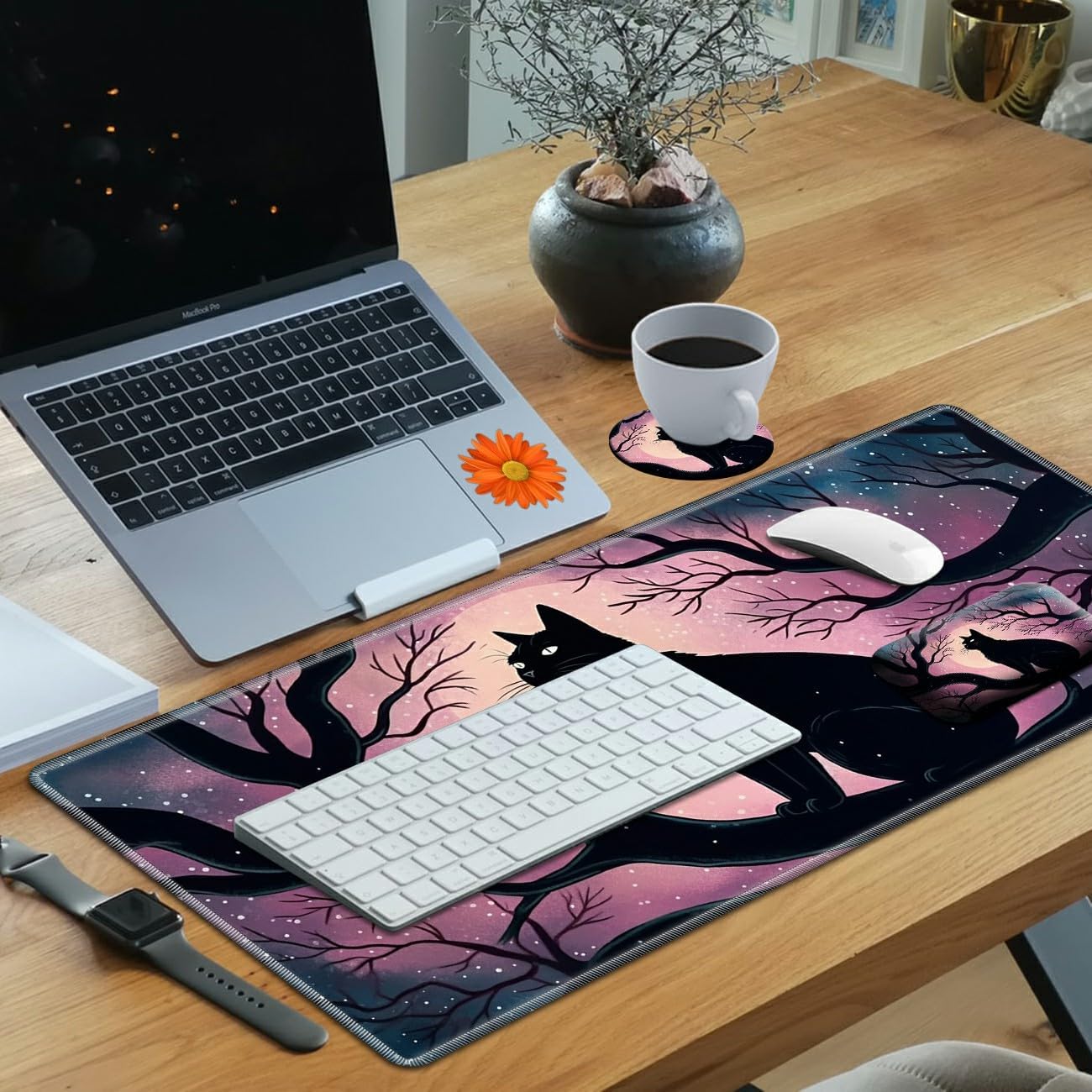 Desk Mat Gaming Mouse pad for Laptop,I can Do All Things Through Christ Who Strengthens Me Bible Quote Printed Customized Design Desk pad, Home Office Accessories, with Coasters & Cute Stickers 77 - northernschoolofshiatsu.co.uk