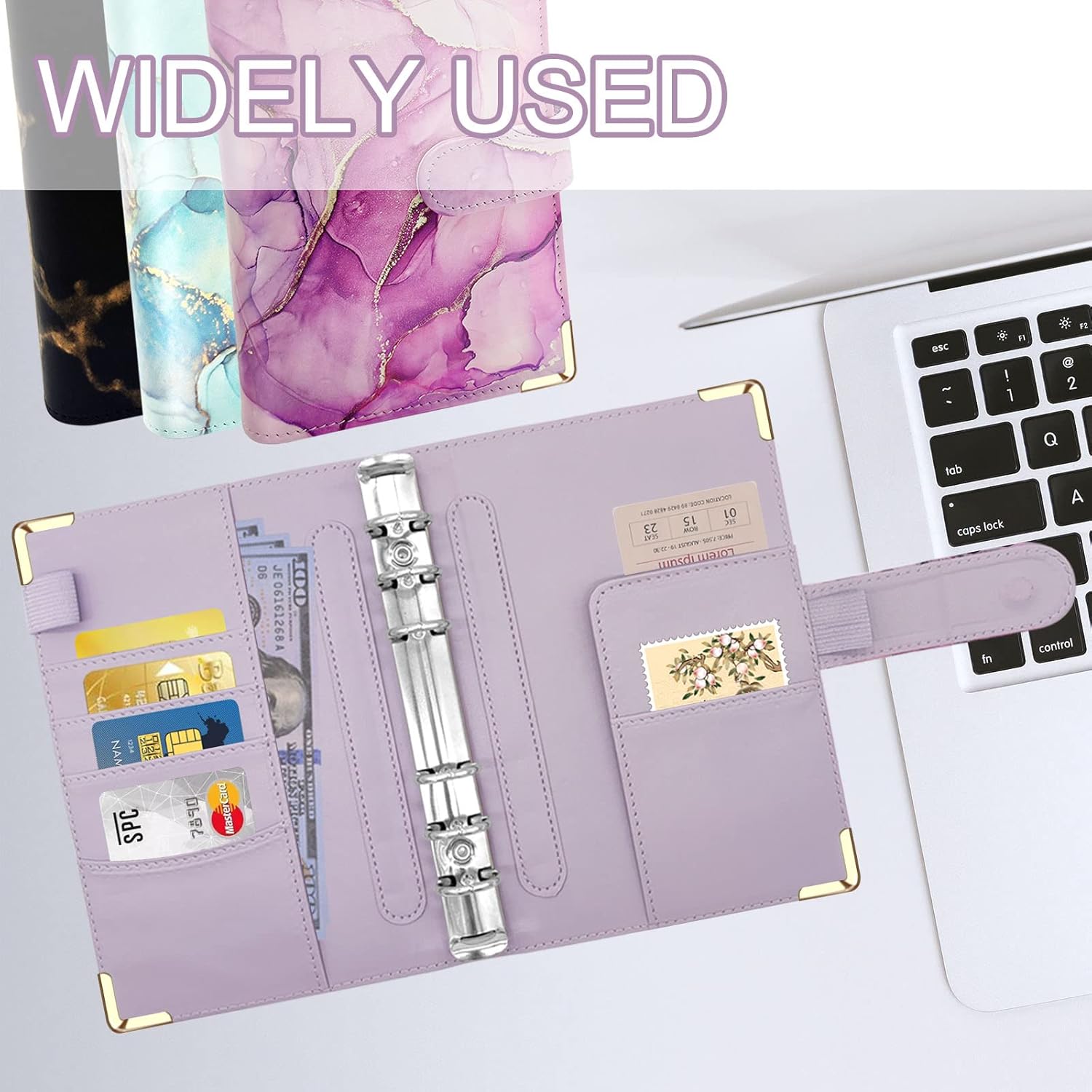 A5 Refillable 6 Ring Faux Leather Budget Binder,Mini Notebook Binder Cover for A5 Filler Paper,Loose Leaf Personal Planner Cover with Magnetic Buckle Closure(Marble Purple) 120 71y7Jv6oz8L. AC SL1500 - northernschoolofshiatsu.co.uk