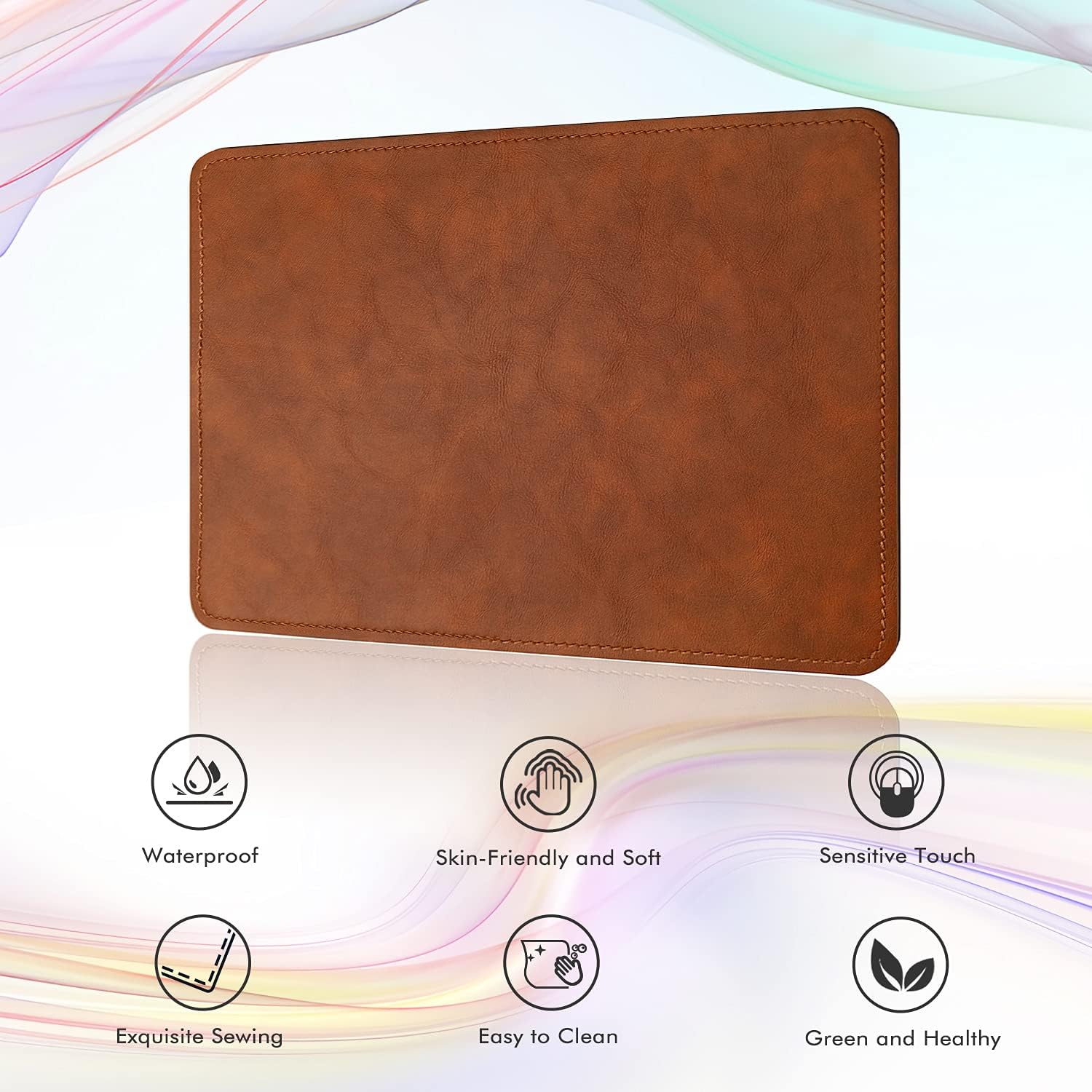 Mouse Pad, PU Mouse Pad,Leather Mouse Pad with Stitched Edge Micro-Fiber Base with Non-Slip Waterproof,Mouse Pad for Computers,Laptop, 8x11Inch (Caramel Brown) 209 71yLh9gX0kS. AC SL1500 - northernschoolofshiatsu.co.uk
