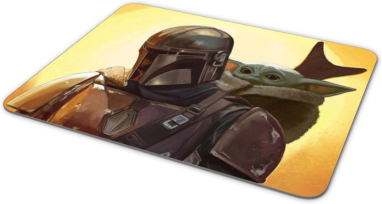 Baby Yoda and Mandalorian Mouse Pad - Rectangular Non-Slip Rubber Pad for Office and Gaming 3 71yRgNd63zL. AC SL1500 - northernschoolofshiatsu.co.uk