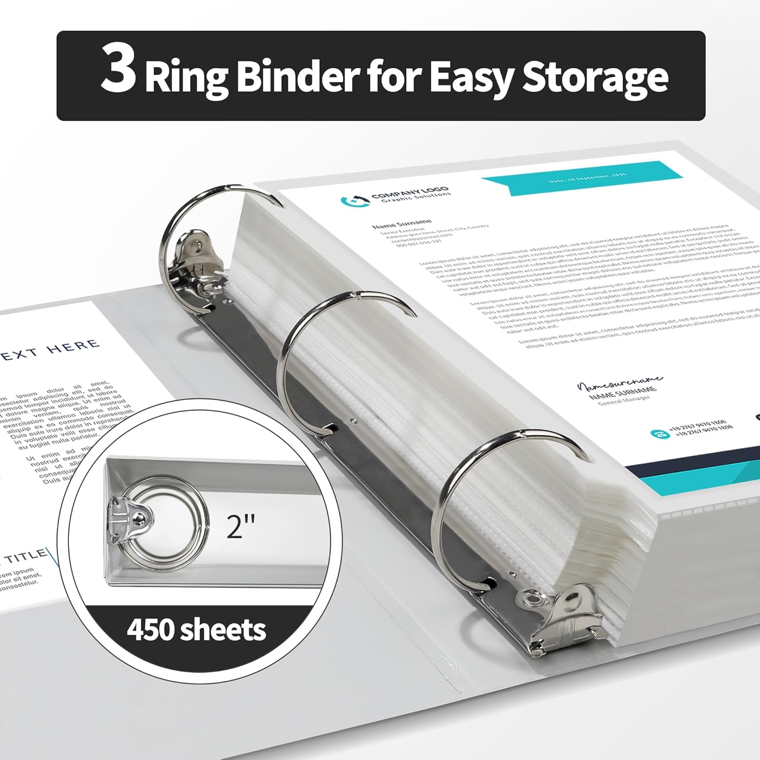 GNL 2 Inch Binder 3 Ring Economy, Round Ring, Clear View Binder Three Ring PVC-Free & Non-Stick for School or Office Supplies, White - Gray, 8 Packs 14 71yZ8i4HF5L. AC SL1500 - northernschoolofshiatsu.co.uk