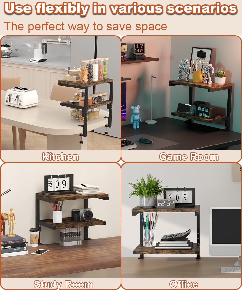 Clamp on Desk Organizer Shelf, Heavy-Duty Desk Extender Side Table with 2-Tier Adjustable Storage Shelves for Desktop Accessories, Gaming Devices, Black 7 71yc l1tBZL. AC SL1200 - northernschoolofshiatsu.co.uk