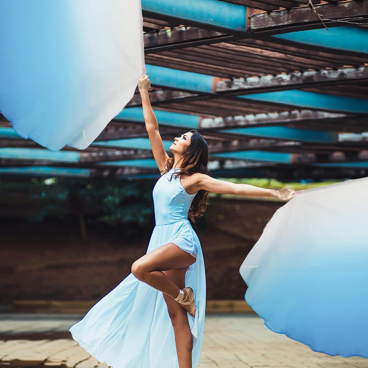 2pcs Semicircle Worship Flag, 55.1x36.2 Inch Praise Flags with 2 Telescopic Rods Dance Flag Smooth Worship Banner Church Flag for Dance (White to Blue Gradient) 6 71z7DDUarrL. AC SL1500 - northernschoolofshiatsu.co.uk