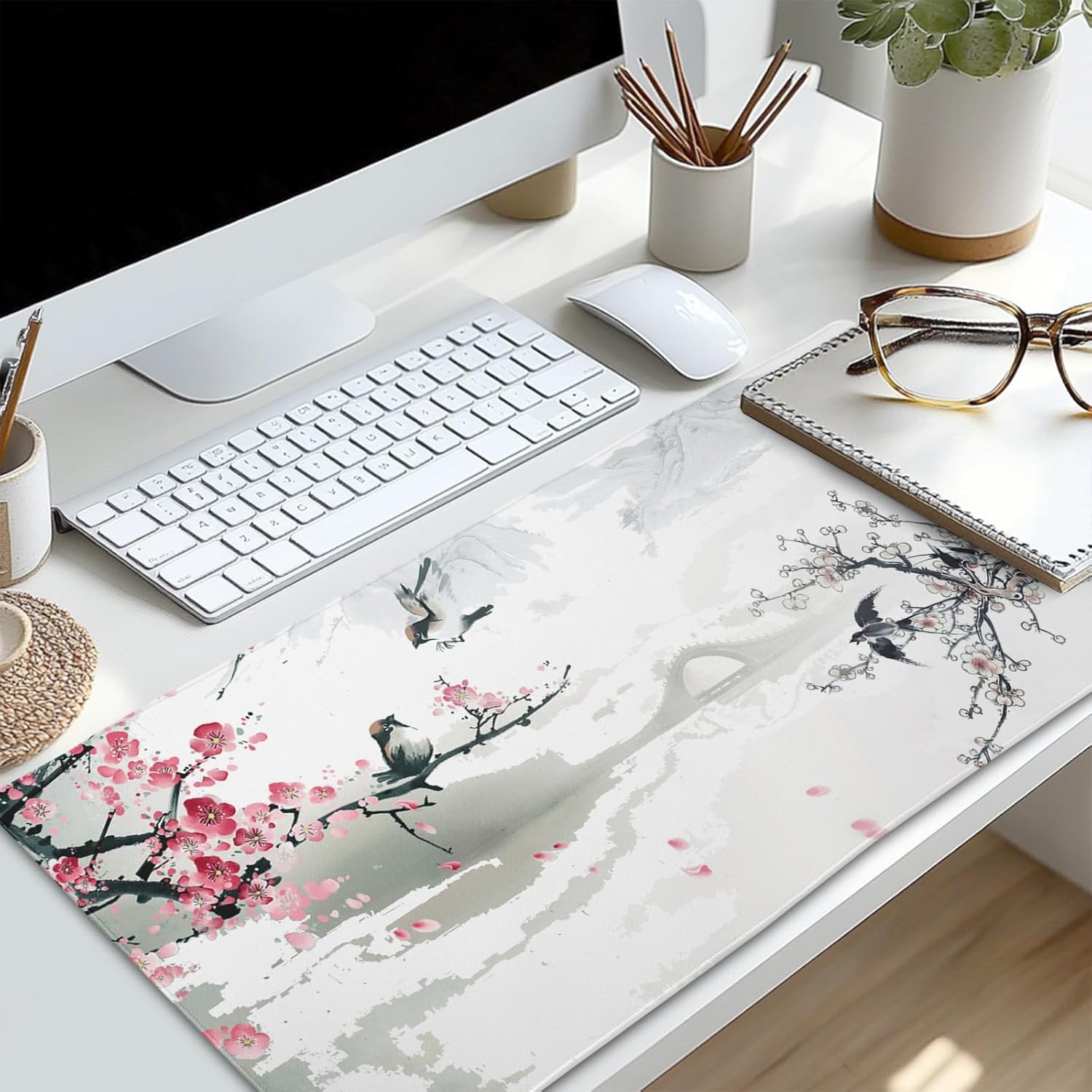 Large Floral Mouse Pad Extended Gaming Mousepad 31.5"x11.8" Vintage Aesthetic Black Desk Mat Flower Mouse Pad Plant Wildflower Mousepad XXL Laptop Computer Keyboard Mats for Desk Office 175 71zeVsIq4AL. AC SL1500 - northernschoolofshiatsu.co.uk