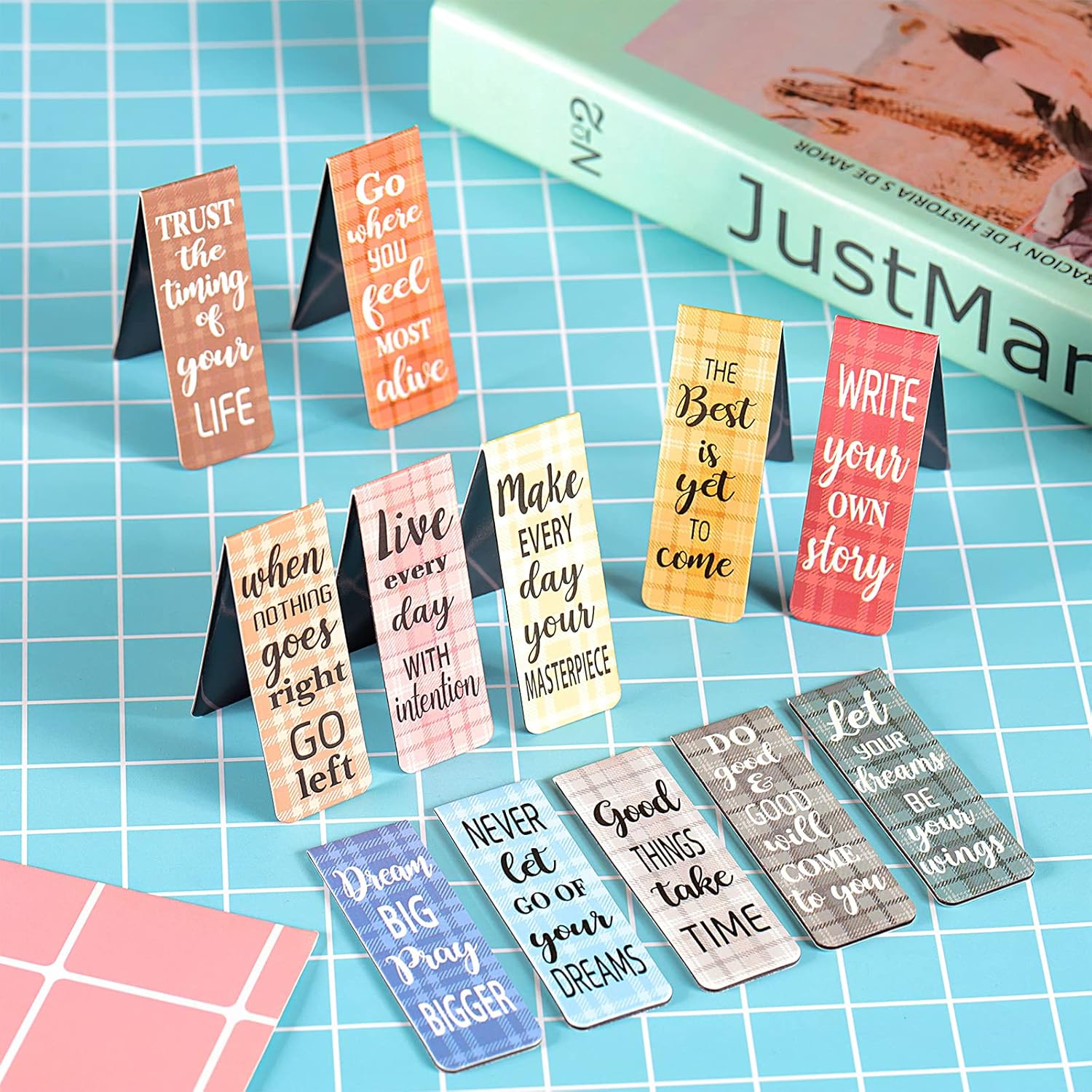 60 Pieces Inspirational Magnetic Bookmarks Motivational Bookmarks Magnetic Page Markers Assorted Magnet Page Clips for Students Teachers School Home Office Supplies (Simple Style) 2 81+9 6iI6dL. AC SL1500 - northernschoolofshiatsu.co.uk