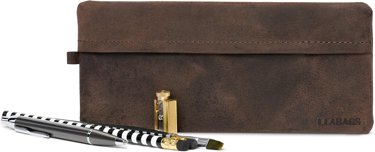 LEABAGS Leather Pencil Case - Genuine Leather Pencil Pouch Fort Vaux - Pen Case for Adults Men Women Work University 28 81 CsBWzaLL. AC SL1500 - northernschoolofshiatsu.co.uk