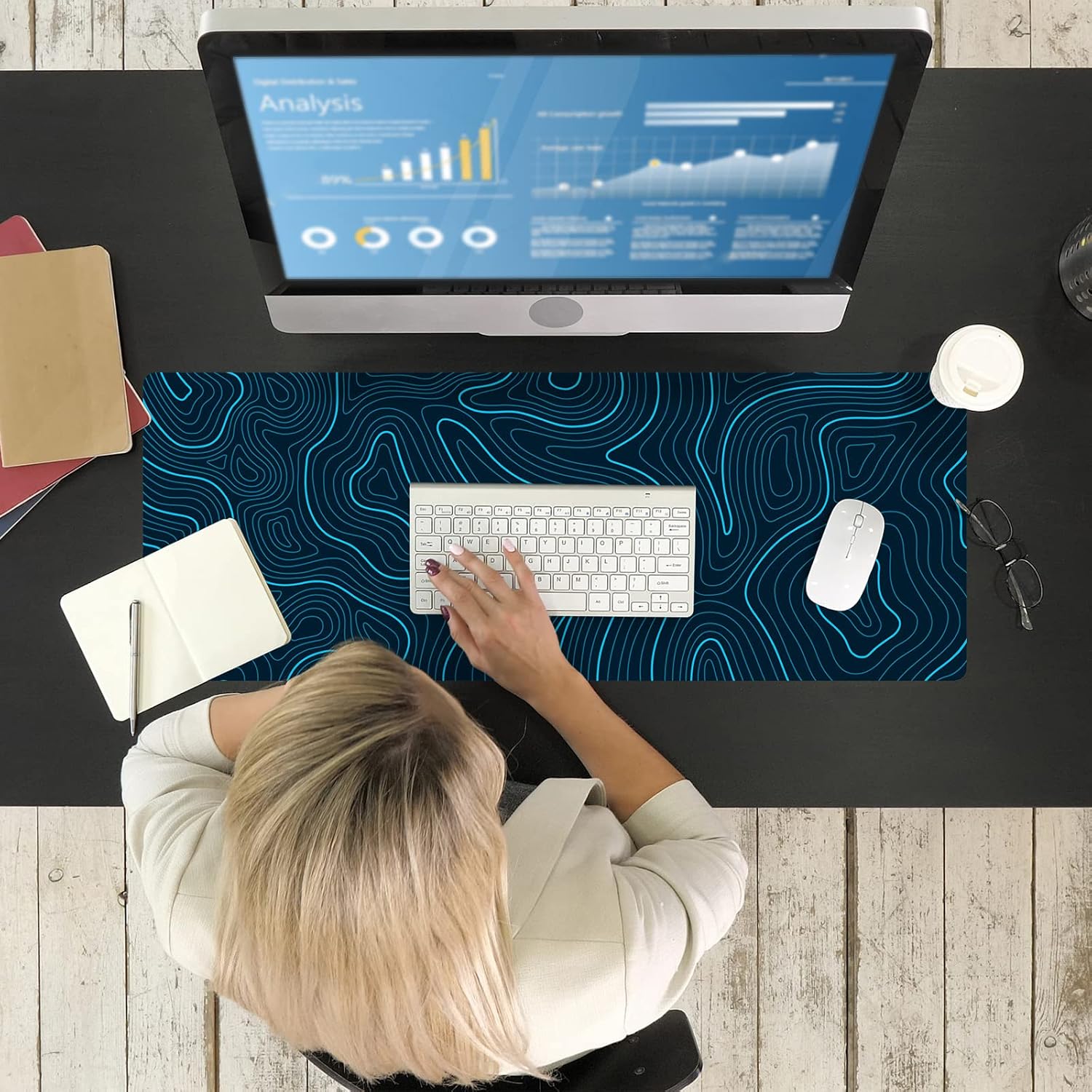 Ovenbird Large Gaming Mouse Pad with Stitched Edges, Minimalist Topographic Map Desk Mat, Extended XL Mousepad with Anti-Slip Base, Cool Desk Pad for Keyboard and Mouse, 31.5 x 11.8 in, White 18 81 VzbPCH6L. AC SL1500 - northernschoolofshiatsu.co.uk