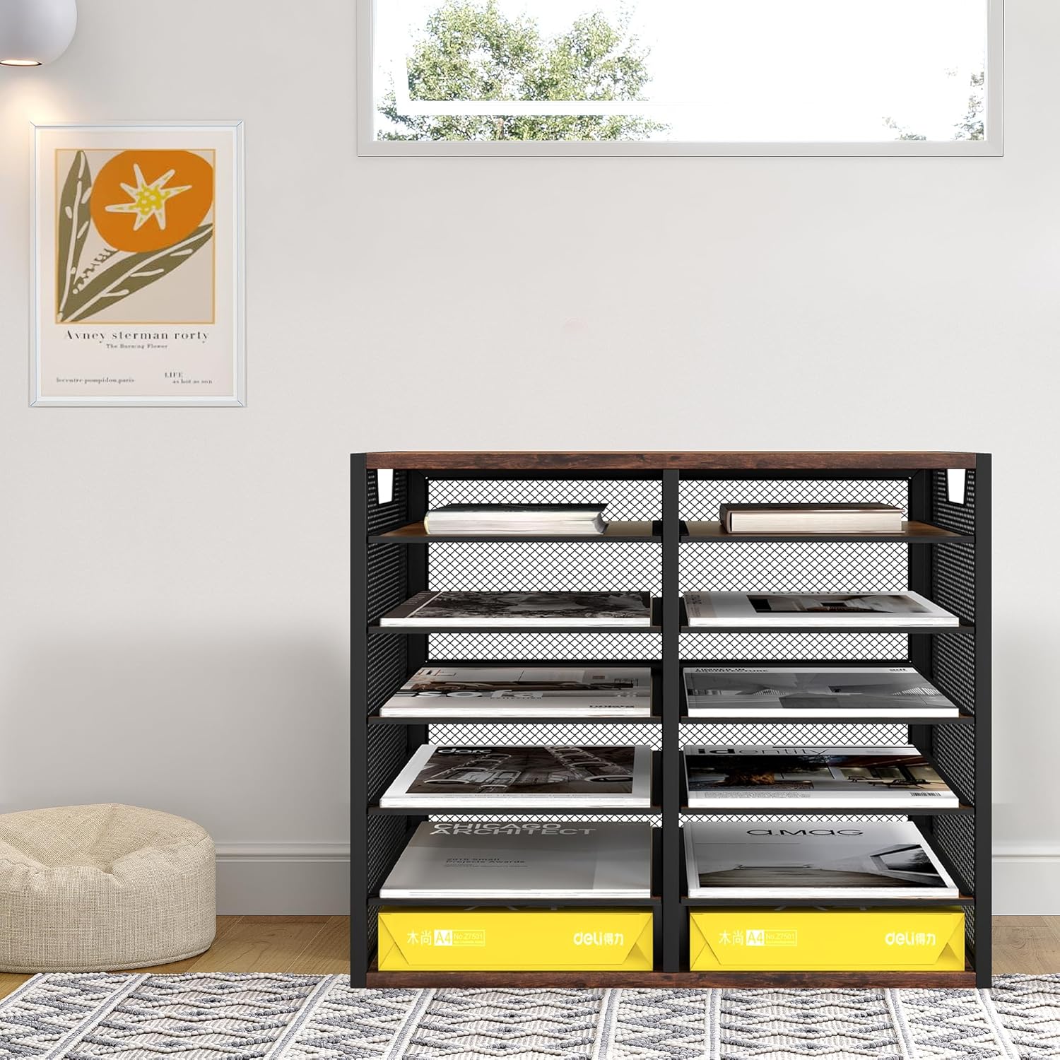 Letter Size Paper Organizer, Metal Literature Organizer, Sturdy Mail Storage Organizer, Desktop Organizer for Storage, Magazine Organizer Keep Desktop Clean, 12 Compartments, Black 47 81 ndXVfyiL. AC SL1500 - northernschoolofshiatsu.co.uk