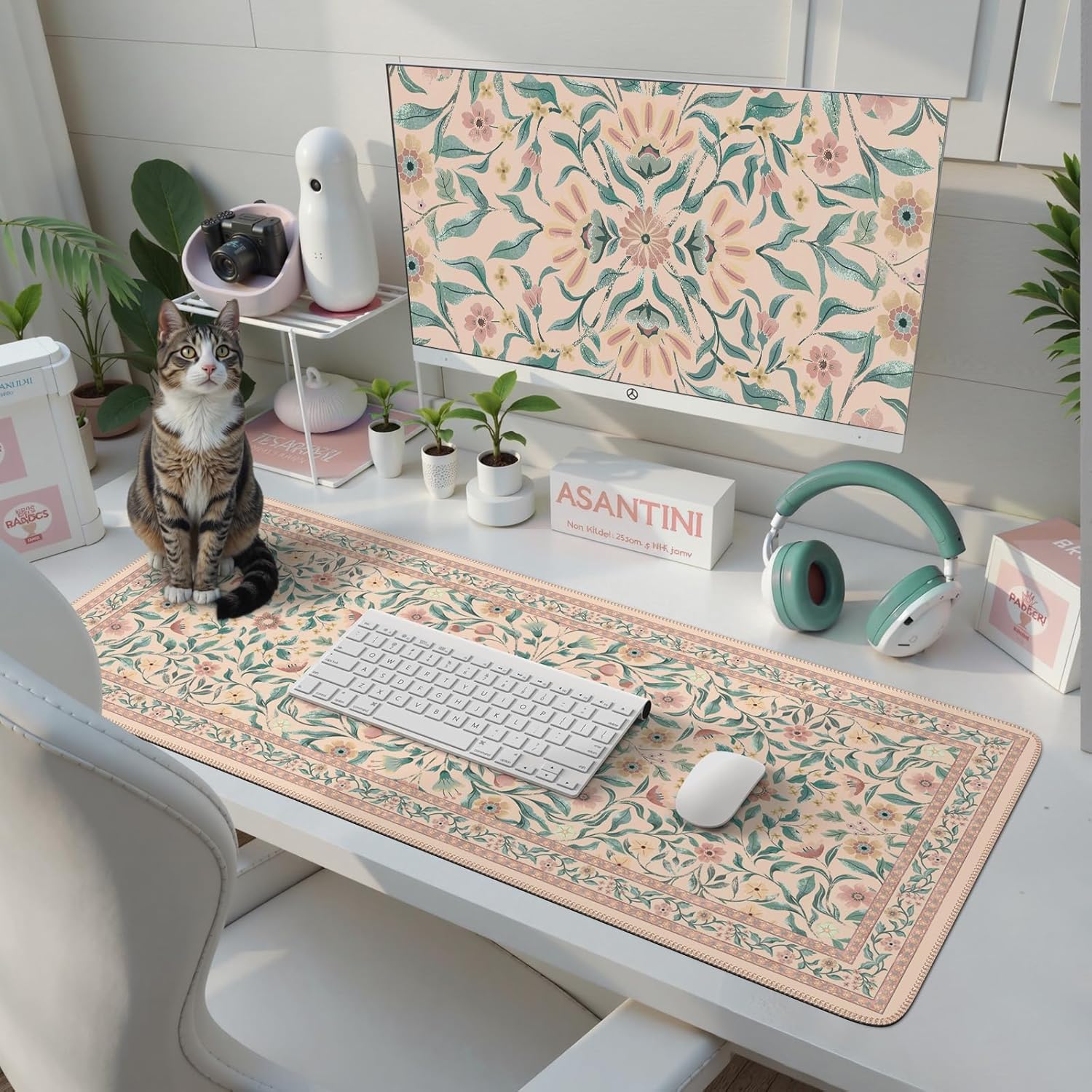 iLeadon Large Mouse Pad for Desks, Floral Pattern Mouse Pad for Keyboard, Smooth Computer Desk Mat, Non-Slip Rubber Base Green Desk Matt 35.4"x15.7" for Office Home (Green) 8 81 z7rp9wEL. AC SL1500 - northernschoolofshiatsu.co.uk