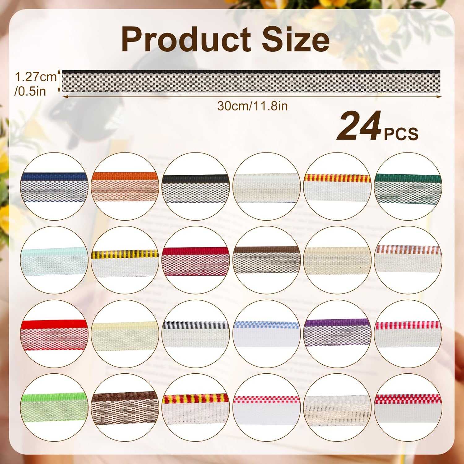 24pcs Book Binding Headbands, 11.8x0.5 Inch Cotton Book Headband Bookbinding Endbands Book Binding Cloth Book Binding Kits for Beginners Book Binding Decoration (24 Colors) 2 810FtfQnHSL. AC SL1500 - northernschoolofshiatsu.co.uk