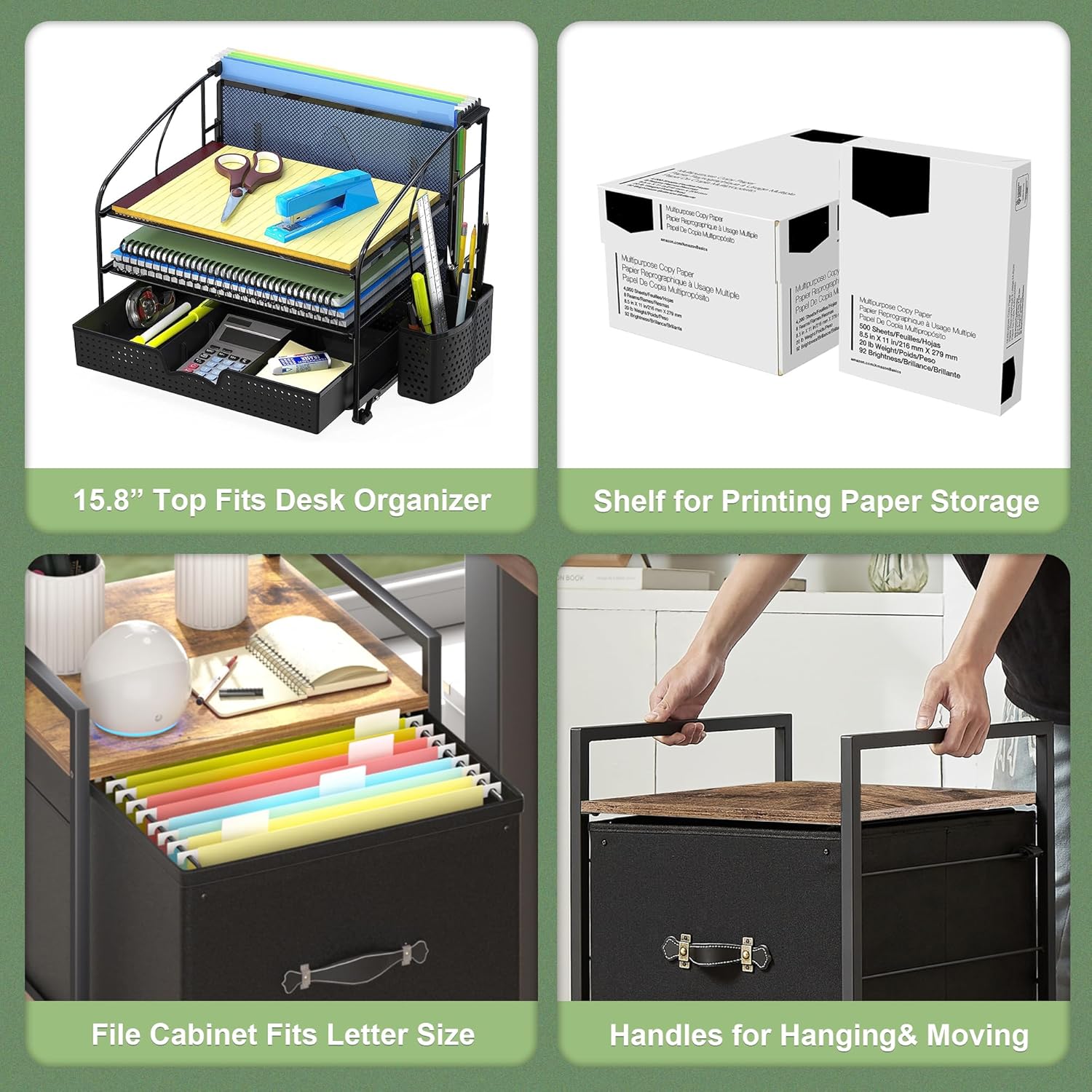 VECELO Rolling File Cabinet with Fabric Drawer Leather Pull Design, Printer Stand with Open Storage Shelf, Small Side Table for Bedroom, Living Room, Vintage Brown 7 810I2HpTyWL. AC SL1500 - northernschoolofshiatsu.co.uk