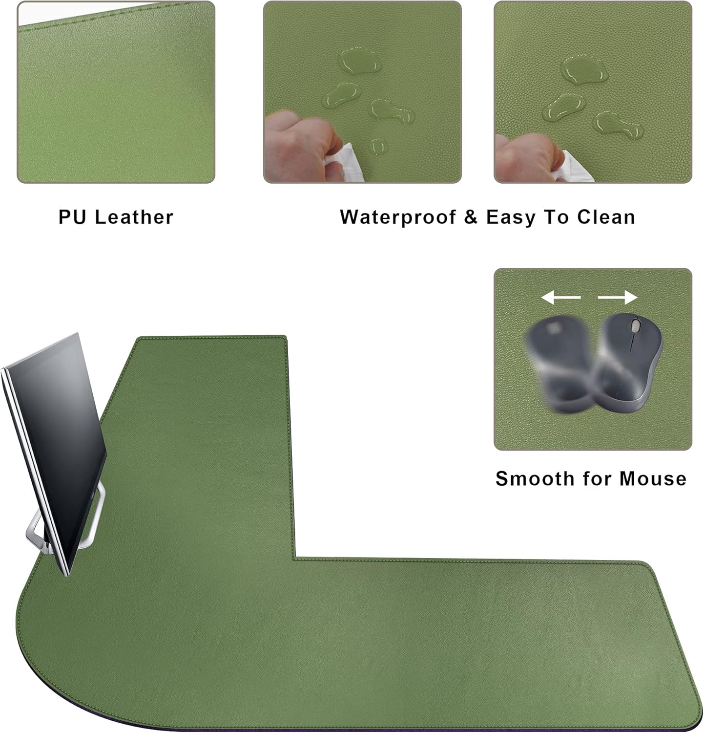 Mydours L-Shape Desk Pad, (38"+38) x 13" Large PU Leather Corner Desk Mat Blotter, XXL Large Waterproof Gaming Mouse Pad, Desktop Protector for Computer Keyboard Home Office (Black) 31 810Nz4nXnYL. AC SL1500 - northernschoolofshiatsu.co.uk