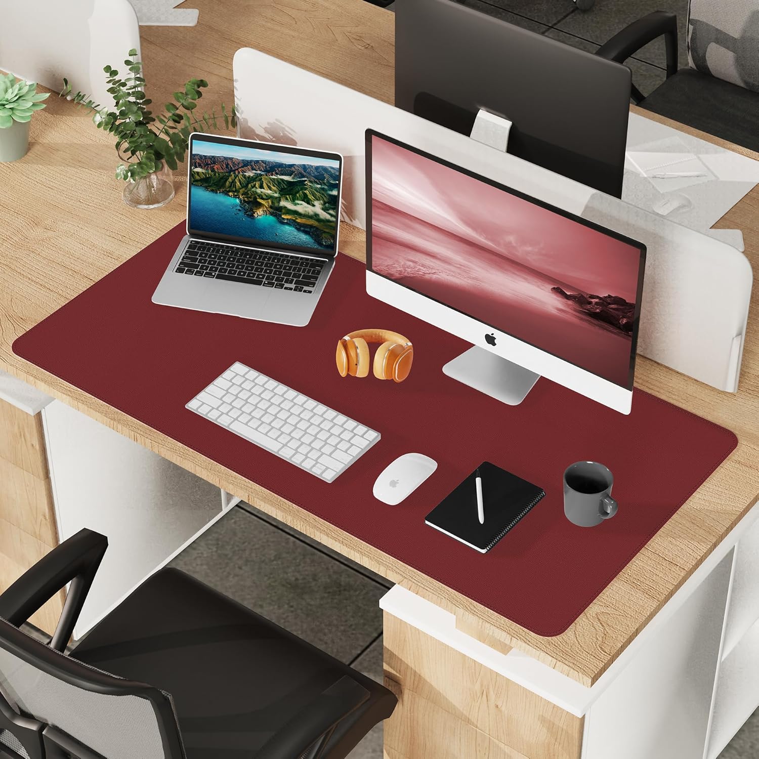 Large Desk Mat 47.2" x 17" Leather Desk Pad Protector with Natural Cork & PU Leather, Non-Slip Office Desk Mat, Large Mouse Pad, Waterproof Desk Blotter pad for Office&Home(Black) 16 810yyb+g0zL. AC SL1500 - northernschoolofshiatsu.co.uk