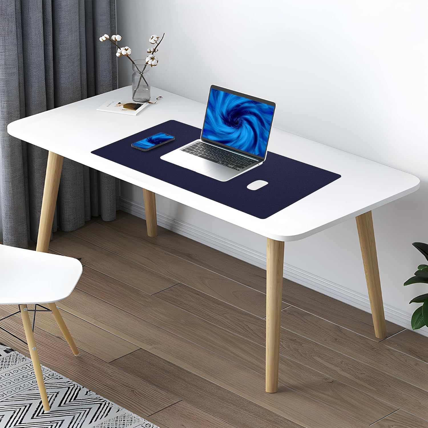 Large Desk Mat 47.2" x 17" Leather Desk Pad Protector with Natural Cork & PU Leather, Non-Slip Office Desk Mat, Large Mouse Pad, Waterproof Desk Blotter pad for Office&Home(Black) 121 8115vCfG9eL. AC SL1500 - northernschoolofshiatsu.co.uk