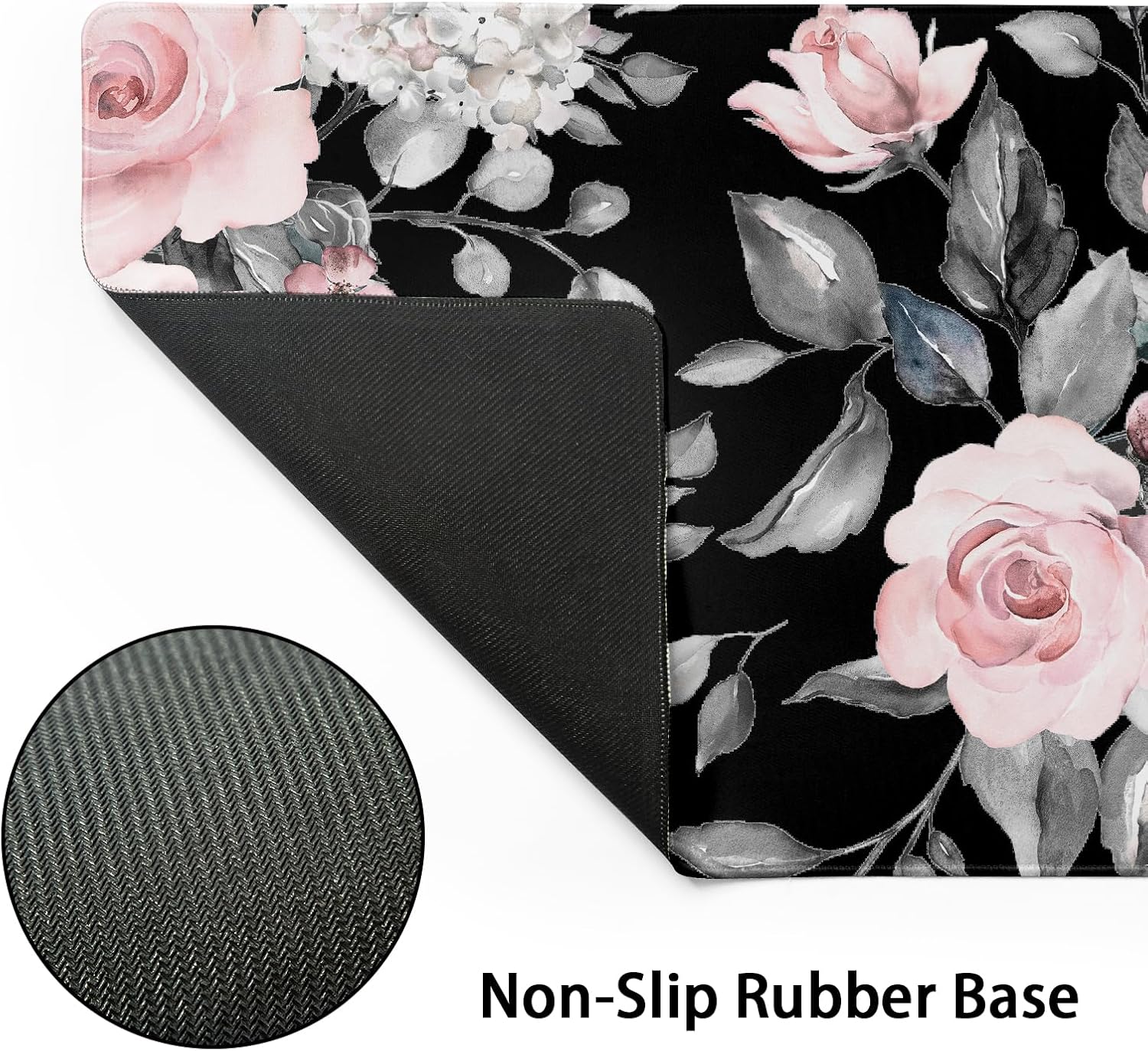 Large Floral Mouse Pad Extended Gaming Mousepad 31.5"x11.8" Vintage Aesthetic Black Desk Mat Flower Mouse Pad Plant Wildflower Mousepad XXL Laptop Computer Keyboard Mats for Desk Office 23 8116 QswMCL. AC SL1500 - northernschoolofshiatsu.co.uk