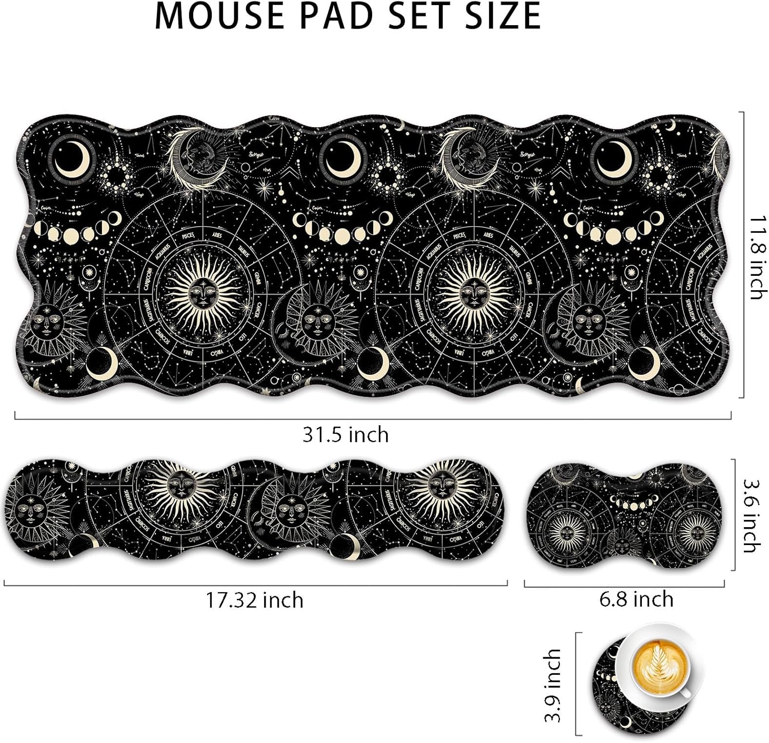 4 in 1 Desk Mat Set,Mouse Pad with Keyboard Wrist Rest,Wave-Shaped Design,Non-Slip Rubber Base,Waterproof,for Home,Office,Gaming,Starry Night 18 811IjiePamL. AC SL1500 - northernschoolofshiatsu.co.uk