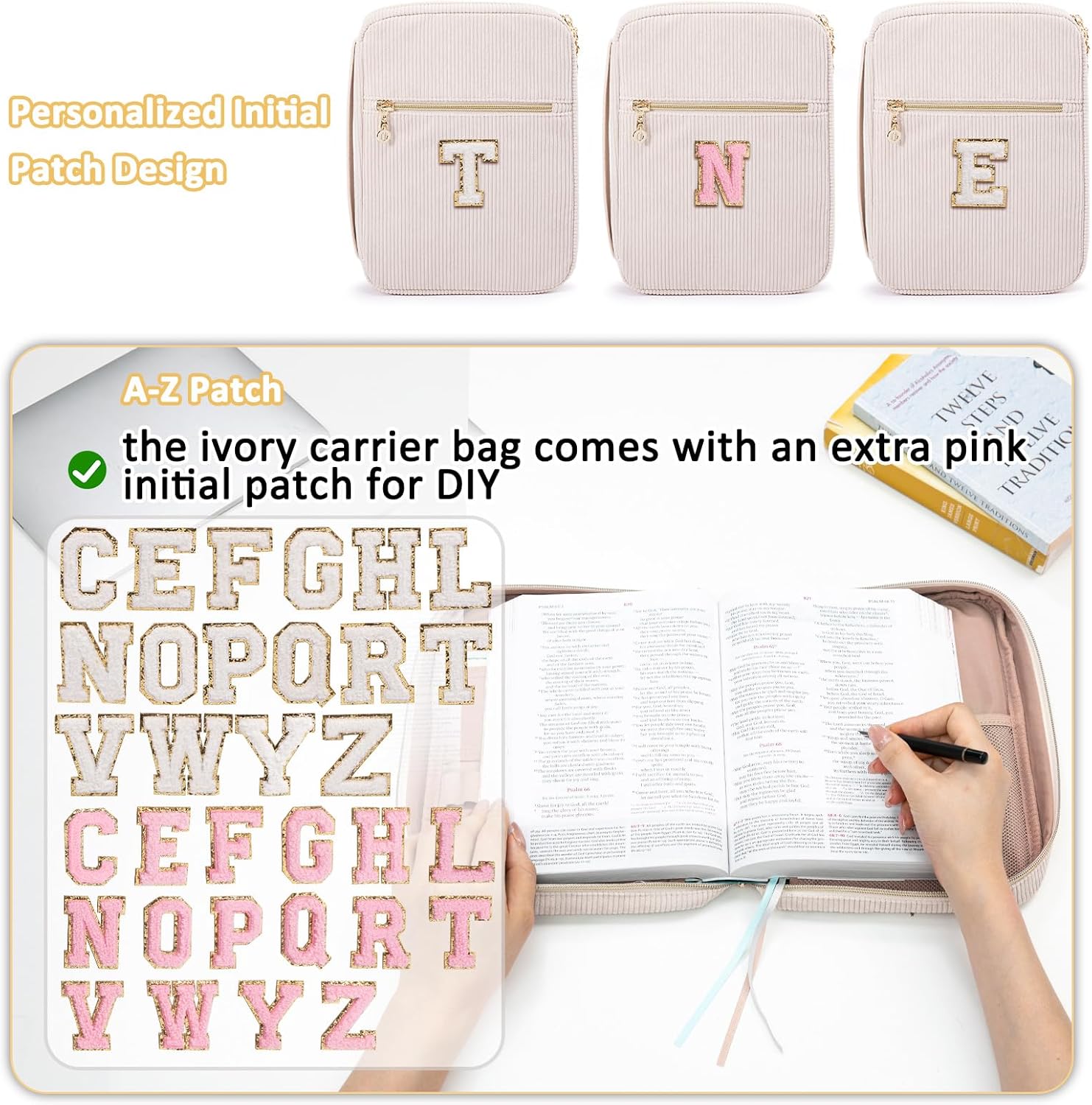 Bible Cover for Women, Initial Personalized Bible Gift - Bible Case for Men - Bible Holder - Bible Bag - Bible Carrier - Bible Carrying Case with Pockets for Bible Study Suppliers, Bible Accessories 158 811aT+M0fwL. AC SL1500 - northernschoolofshiatsu.co.uk