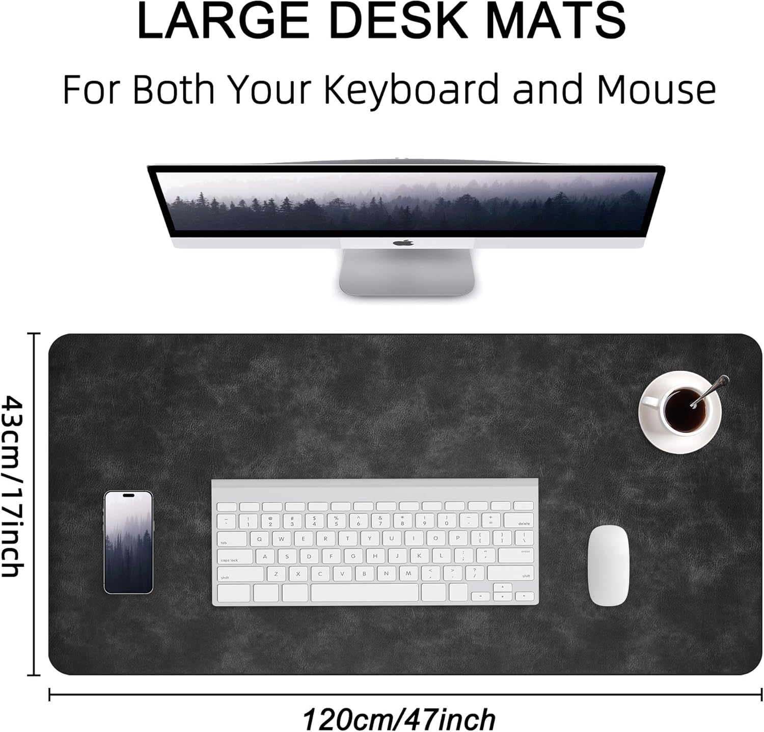 Leather Desk mat, Double-Sided Desk mat, Waterproof Leather Desk pad Protector, Extended Desk mat, Easy Clean Office Desk mat for Home/Decor(Dark Blue 35" x 17") 19 812DcouFHIL. AC SL1500 - northernschoolofshiatsu.co.uk