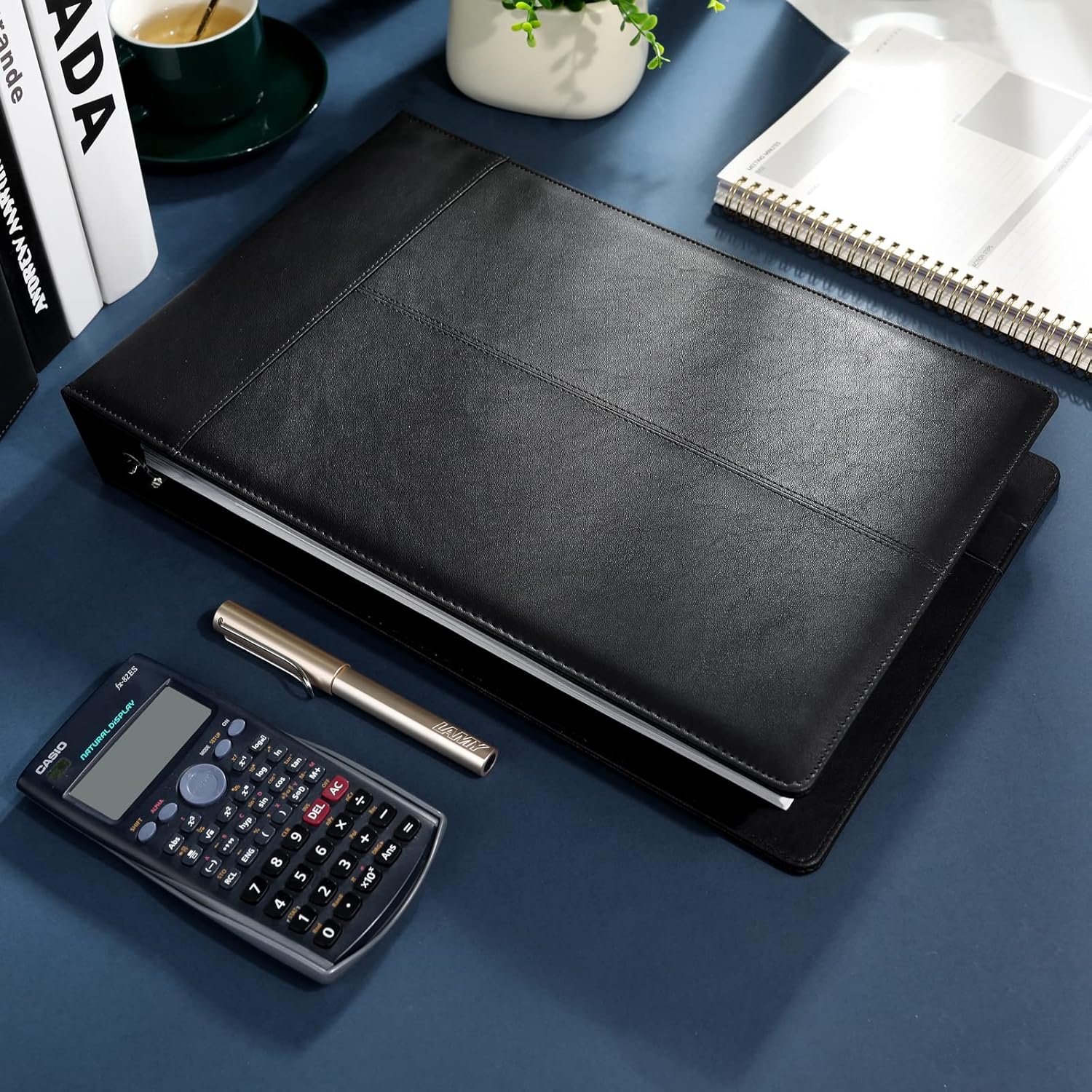 SUNEE Business Checkbook Binder 7 Ring 1 Inch with Zipper Pouch, 600 Checks Capacity for 9 x 13 Inch Sheet, Premium Pu Leather Black Check Binder 7 Hole for 7 Ring Check, Office Supplies 7 812U46sSwfL. AC SL1500 - northernschoolofshiatsu.co.uk