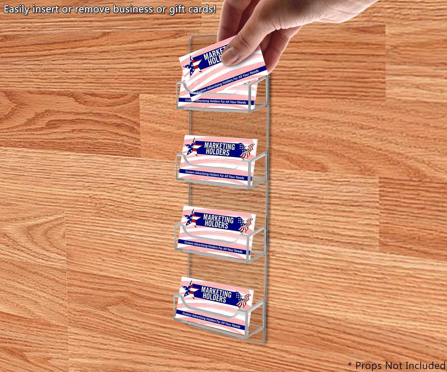 Marketing Holders Wall Business Card Holder with Hanging Hardware for 3.5" x 2" Gift Cards Clear Acrylic 4 Slot Display for Retail Stores and Tradeshows and Expos 8 812U5WSKfJL. AC SL1500 - northernschoolofshiatsu.co.uk