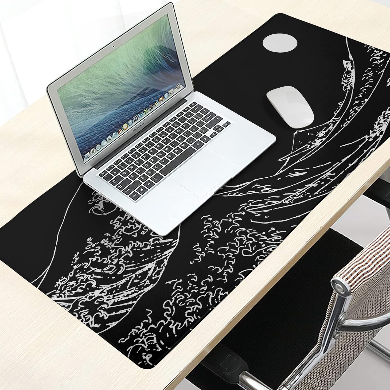Black and White Mouse Pad 31.5”x11.8” Geometric Design Extended Large Mousepad Keyboard Mouse Mat Desk Pad Non-Slip Rubber Base Stitched Edge Large XXL Mousepad for Gaming Laptop Computer Desktop 76 813AAg03vGL. AC SL1500 - northernschoolofshiatsu.co.uk