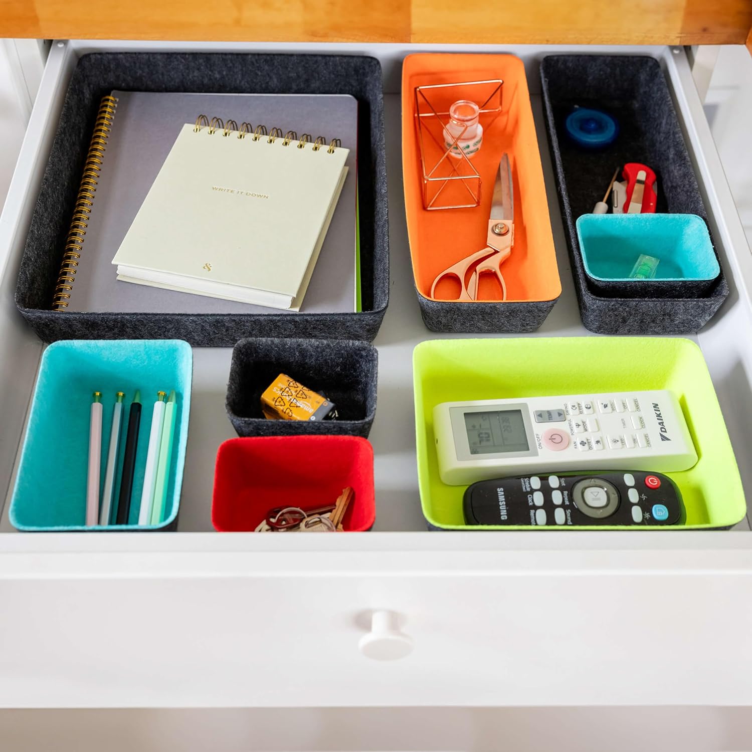 Three by Three Seattle Felt·Like·It! Felt Bins for Office, Crafts, Classroom, Living Room, Bedroom: Charcoal, Set of 8 19 813Bv3ctu4L. AC SL1500 - northernschoolofshiatsu.co.uk