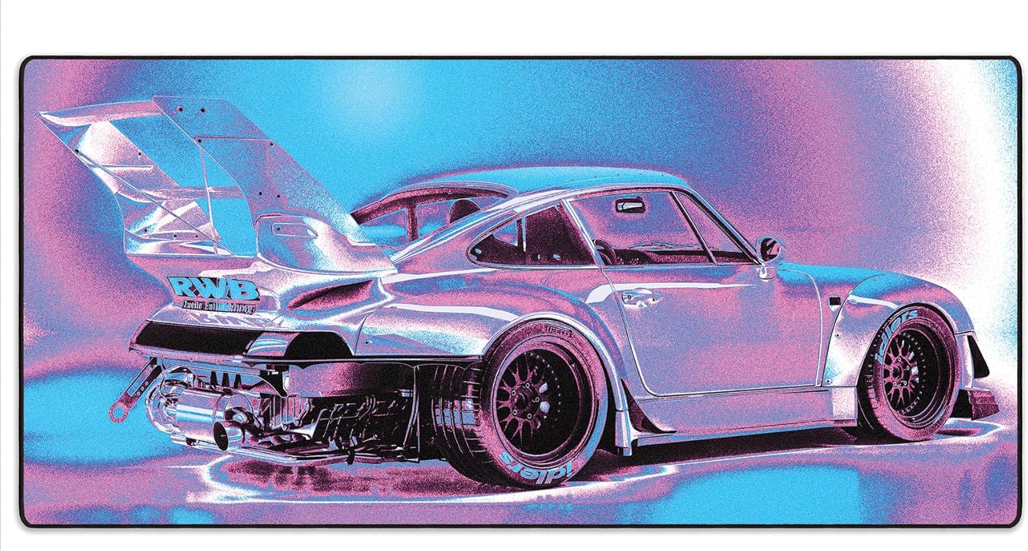 MPCO Hungarian GP, 91 Racing Artist Series Large Size Gaming WFH Mousepad Full Desk Fabric (Hungarian GP, 91, AeroGlyde Fabric (Large (36" x 17")) 4 - northernschoolofshiatsu.co.uk